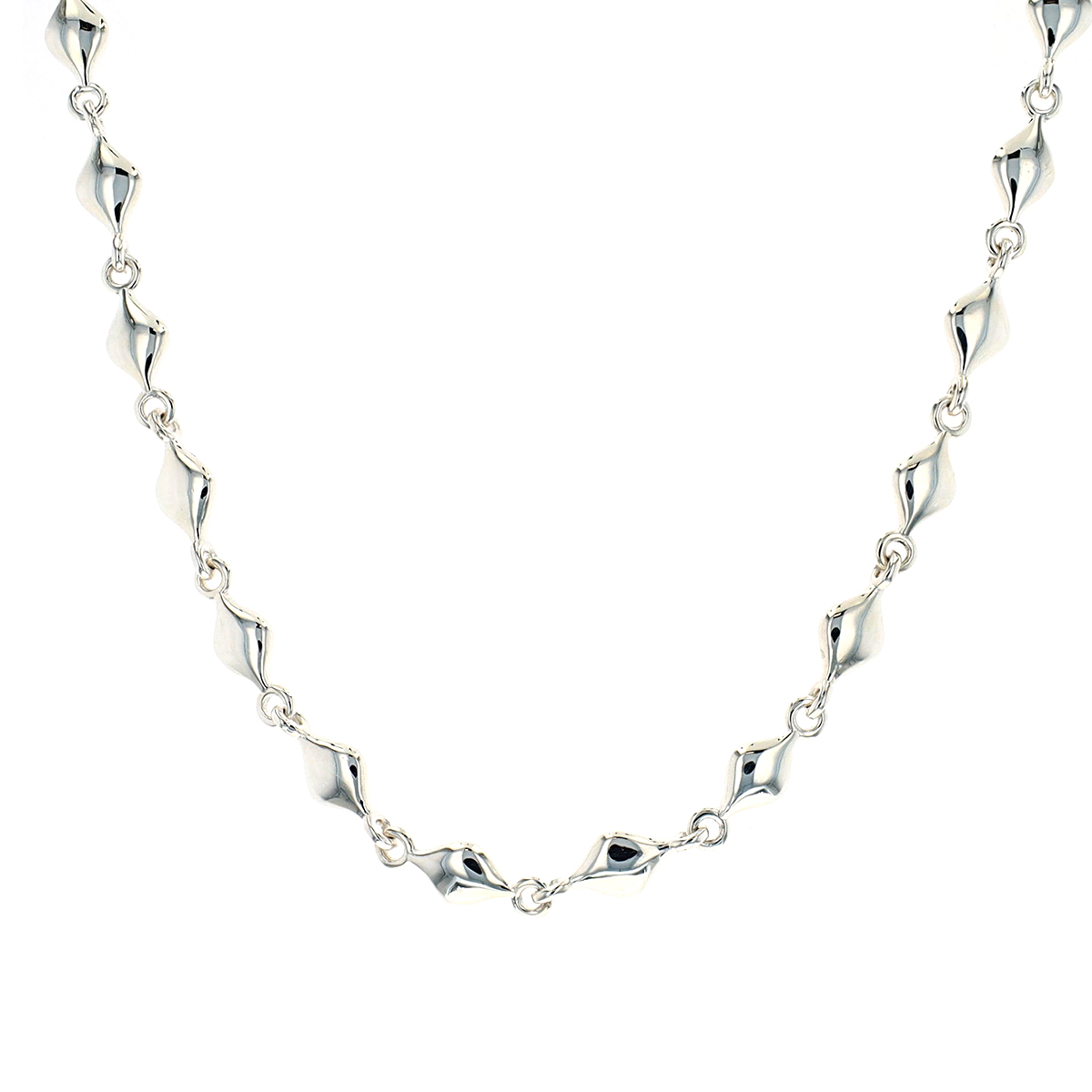 Sterling Silver Curvy Necklace