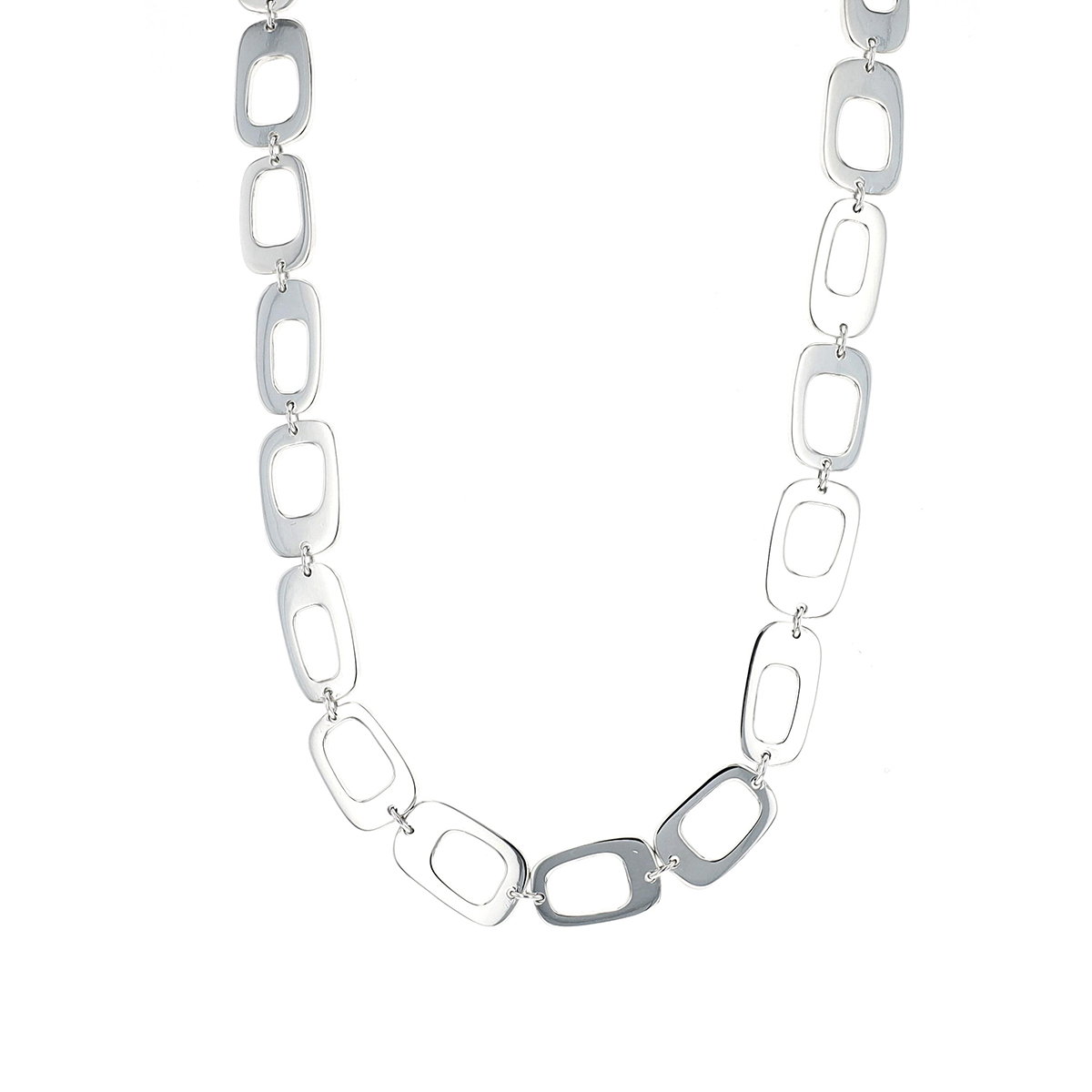 Sterling Silver Open Link Necklace