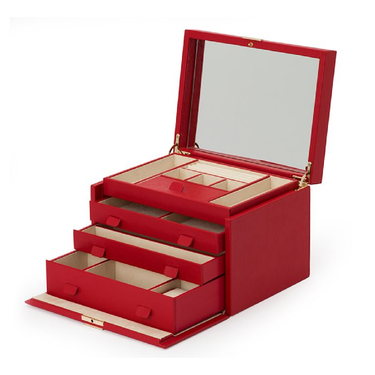 WOLF - Large Red Palermo Jewelry Box