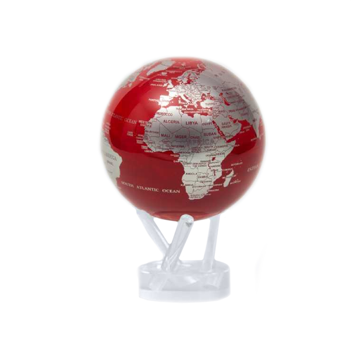 Mova - Red & Silver 6" Globe