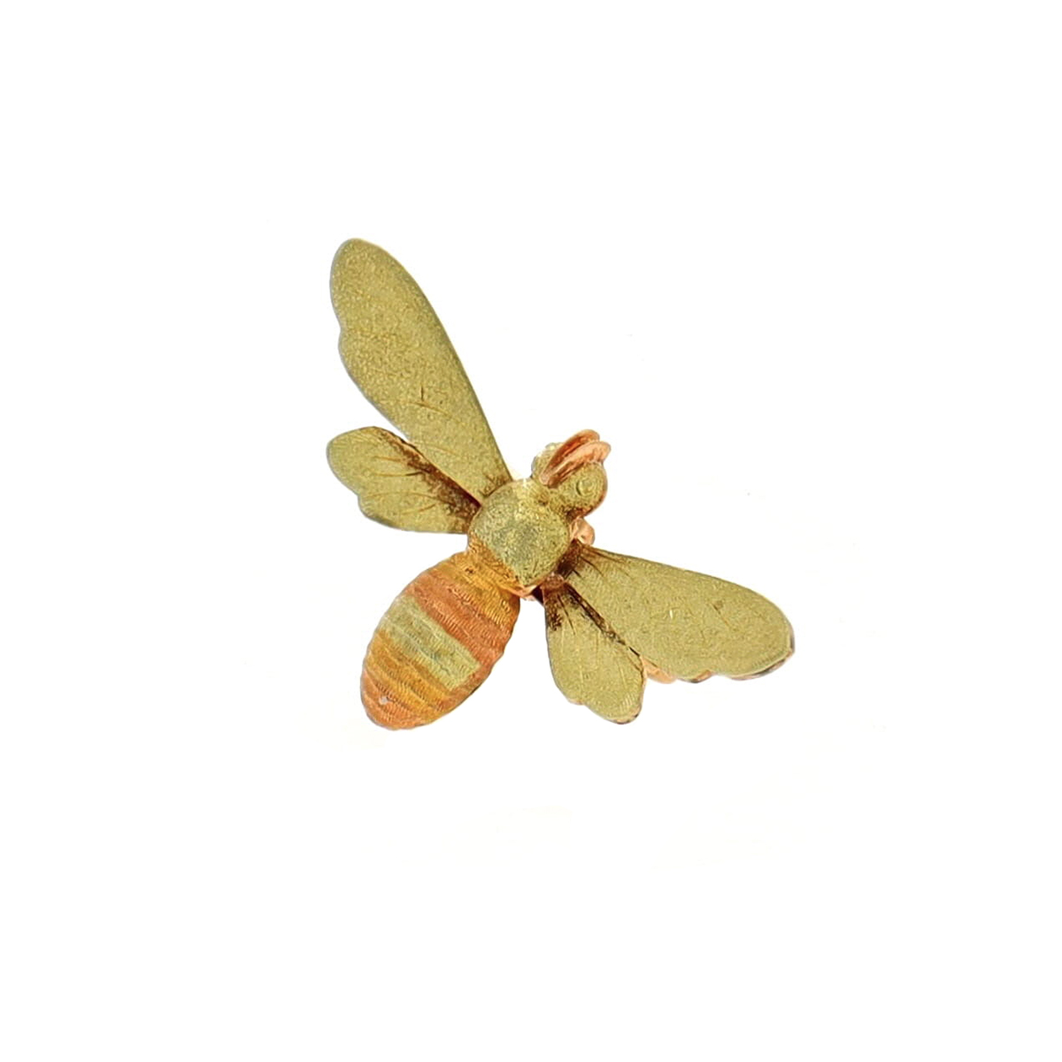 14K Yellow Gold Mutli Color Bug Pin