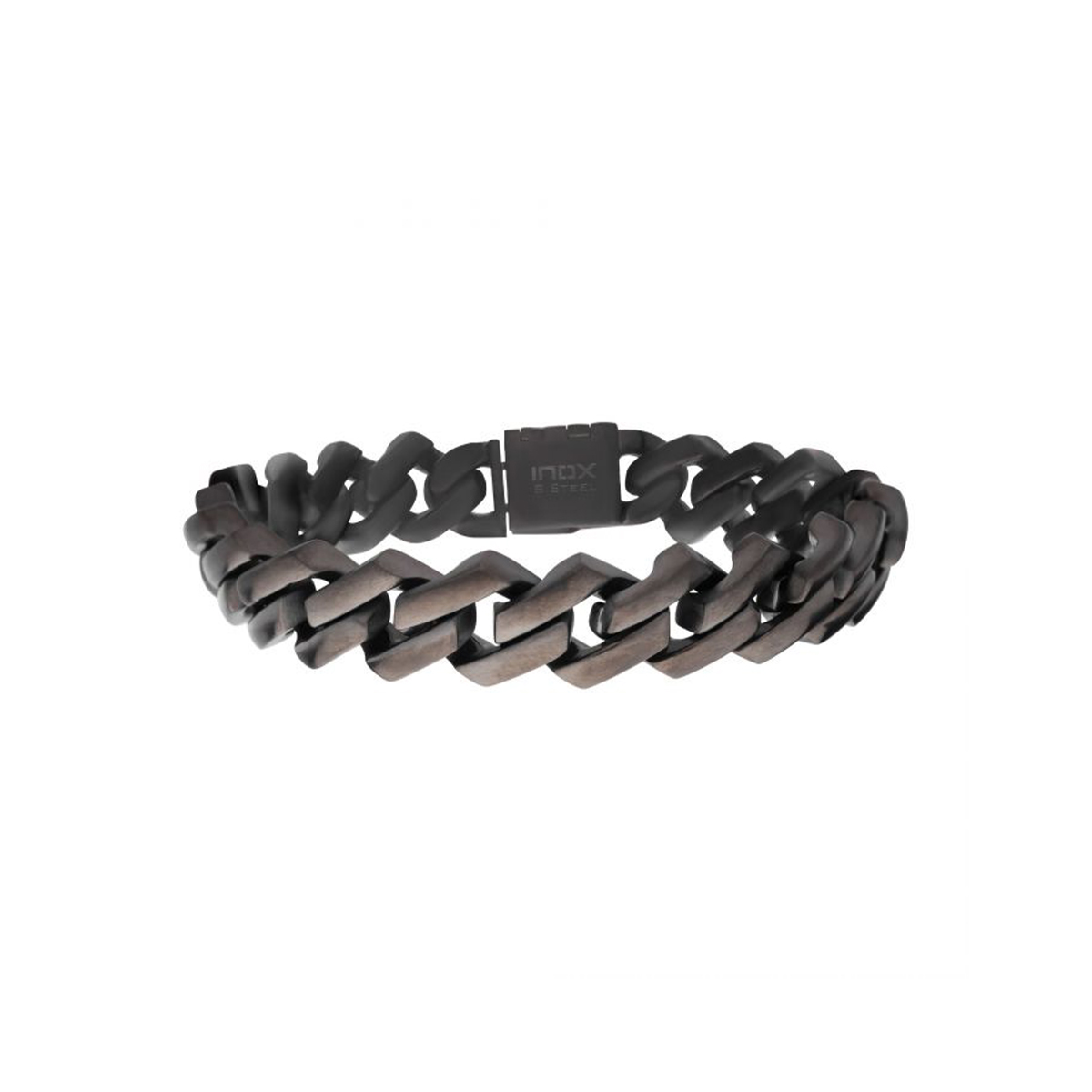 Stainless Steel Matte Gray Link Bracelet