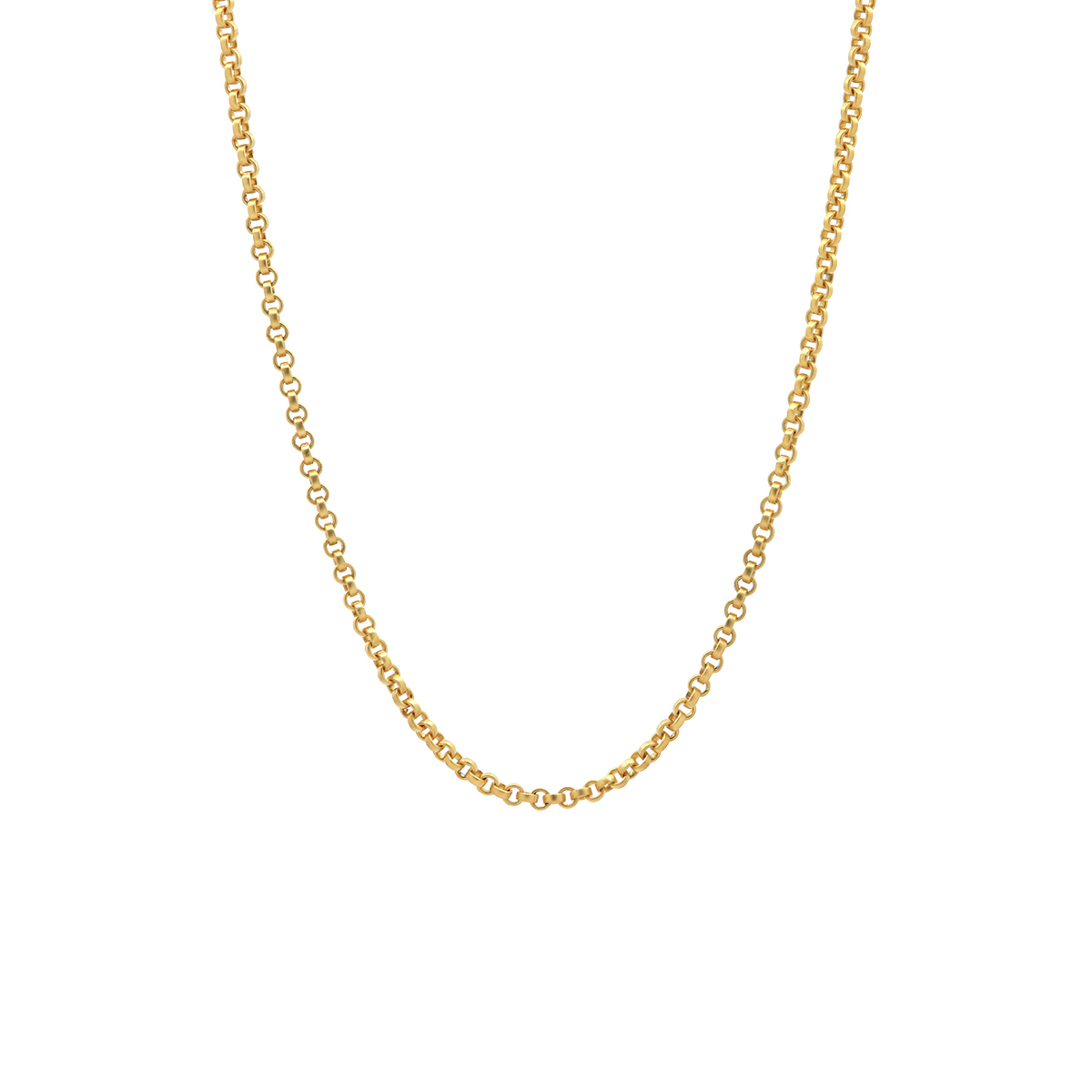 Gold Plated Sterling Silver 32-Inch Cable Chain