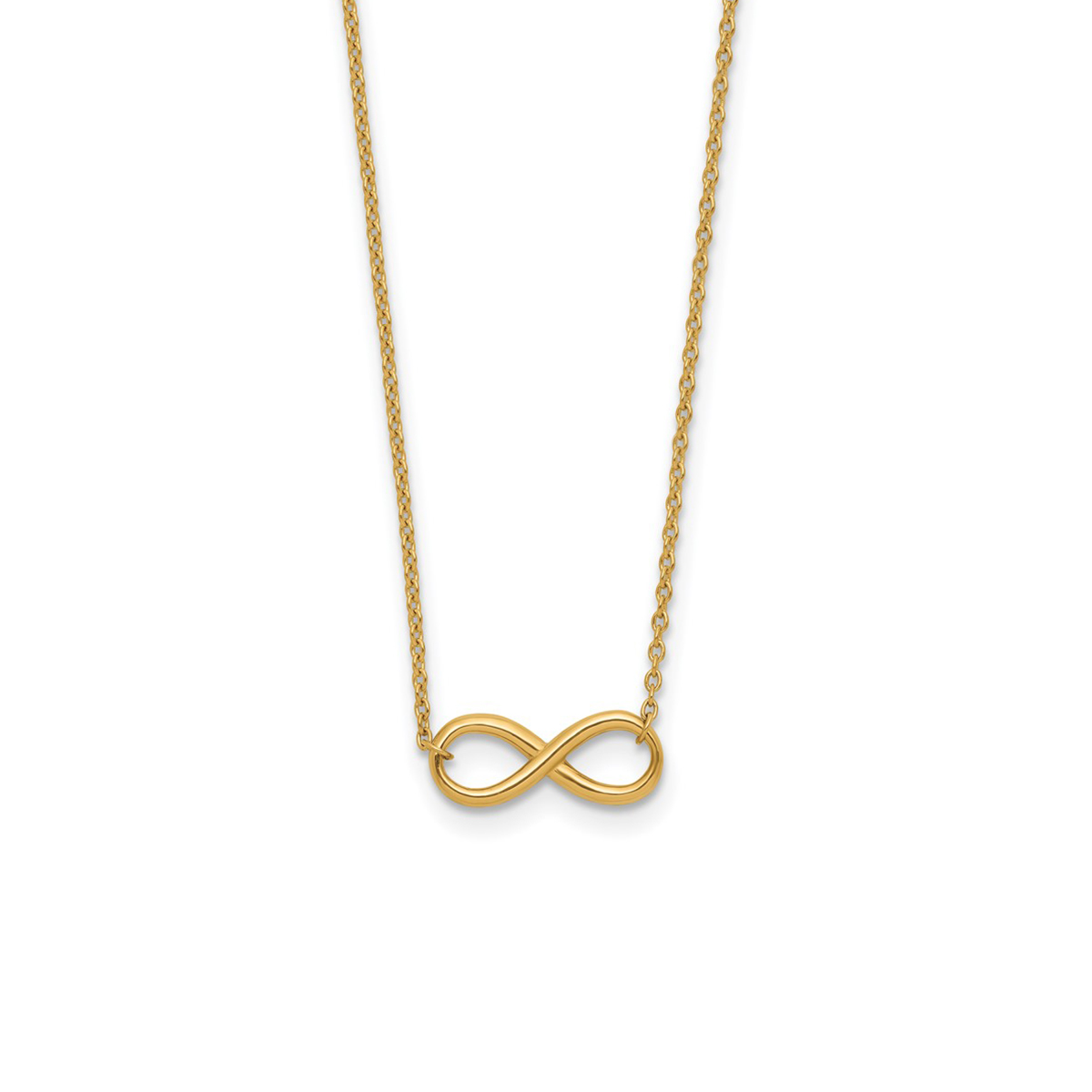 14K Yellow Gold 19-Inch Infinity Necklace