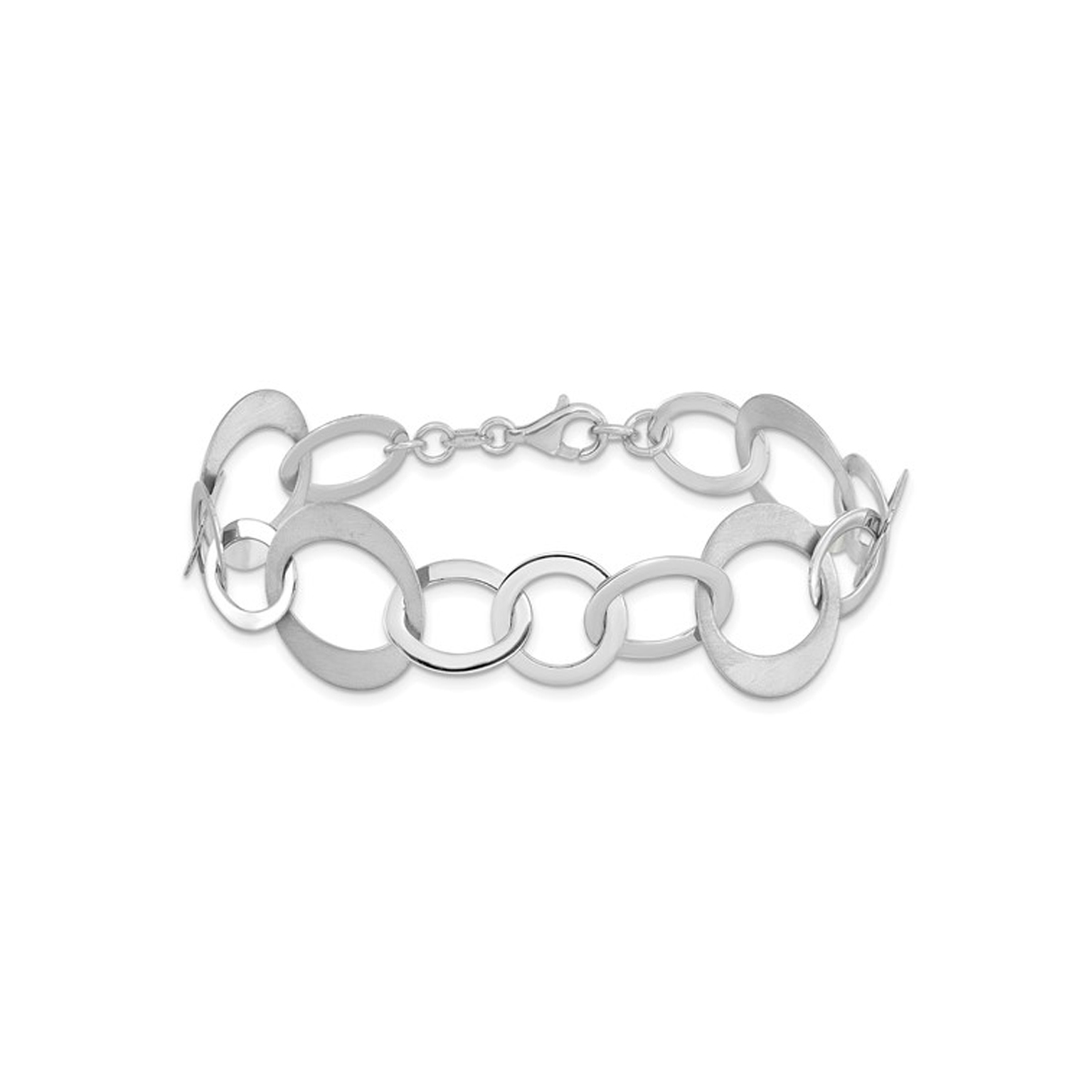 Sterling Silver 8-Inch Circle Link Bracelet