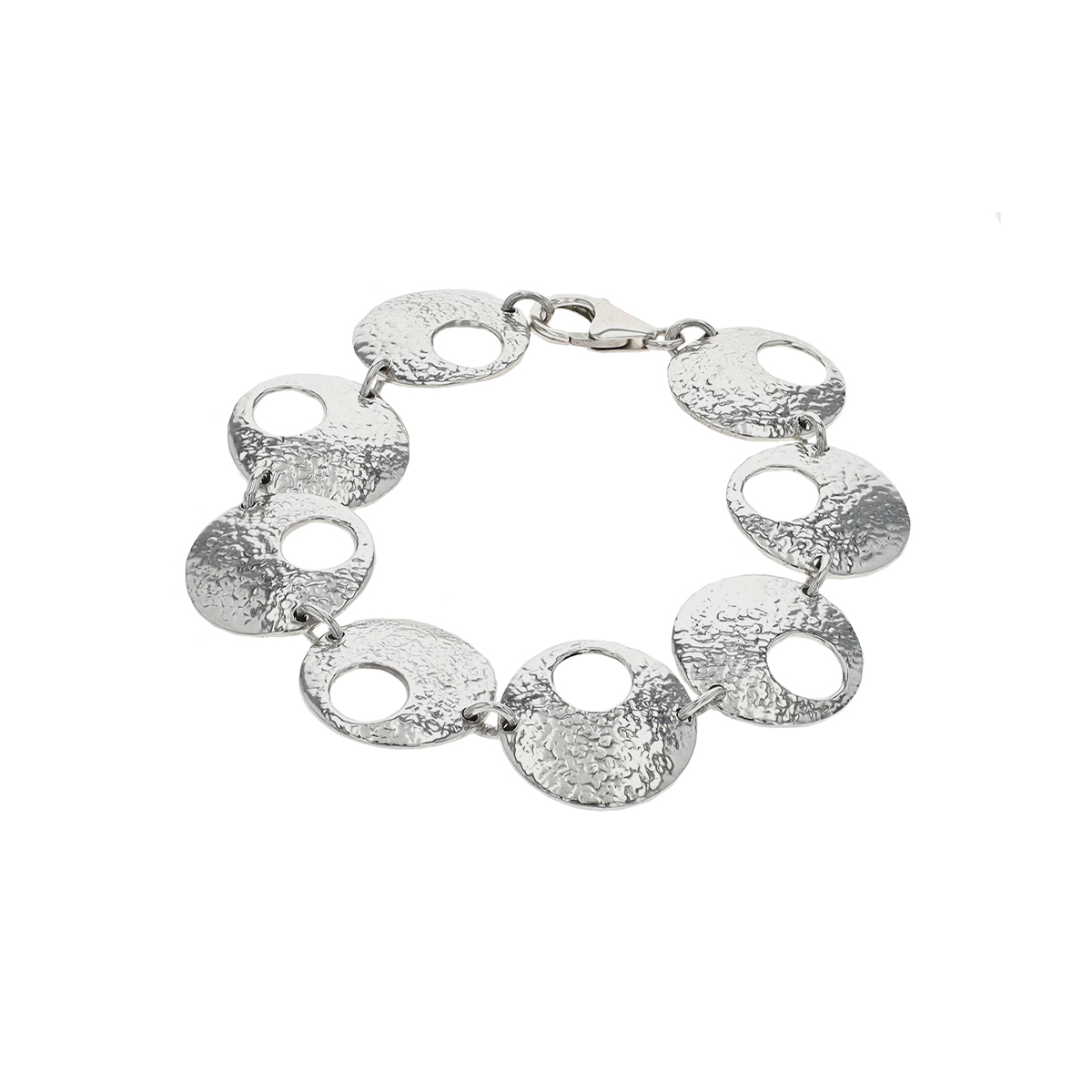 Sterling Silver Domed Circle Bracelet