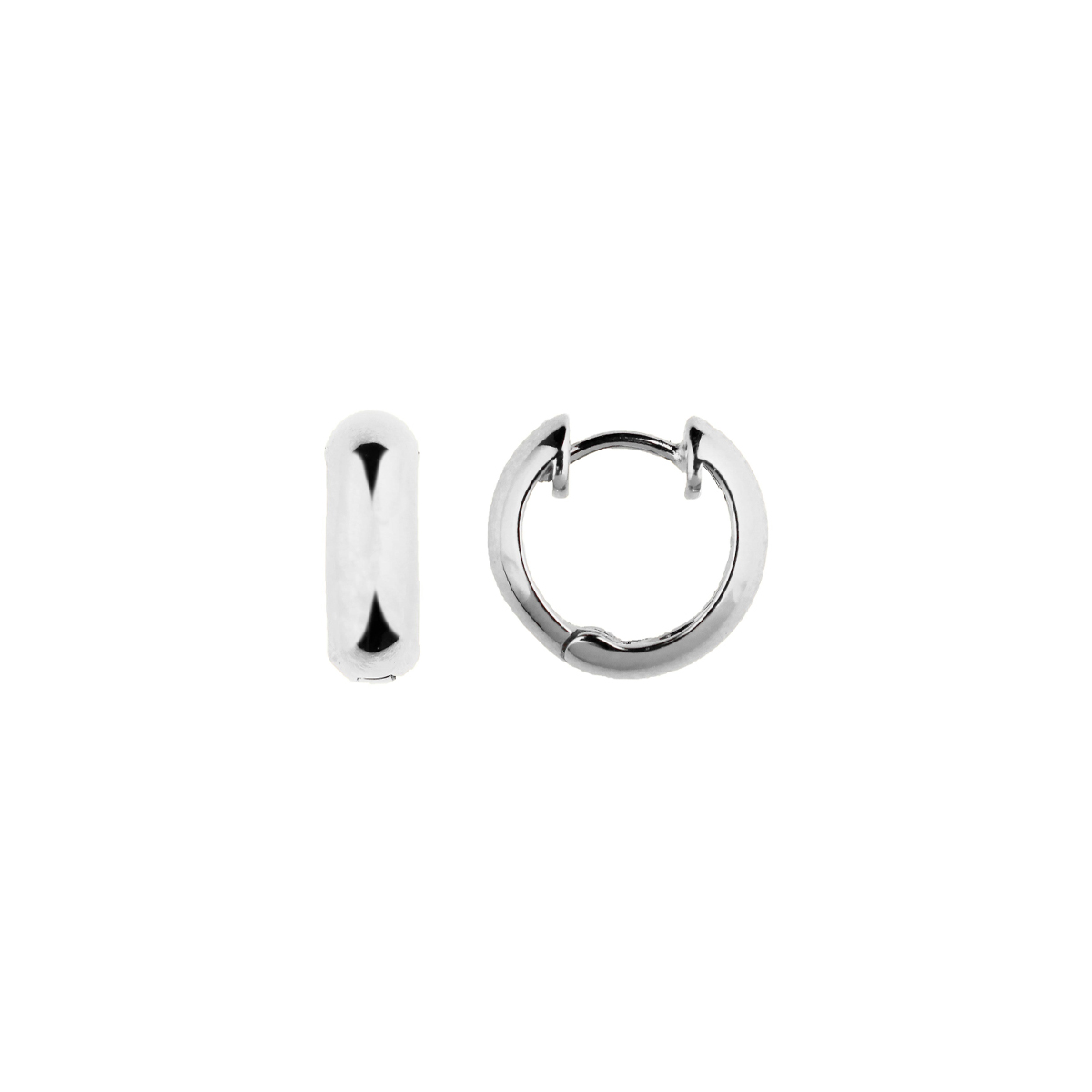 Sterling Silver 15 mm Huggie Hoop Earrings