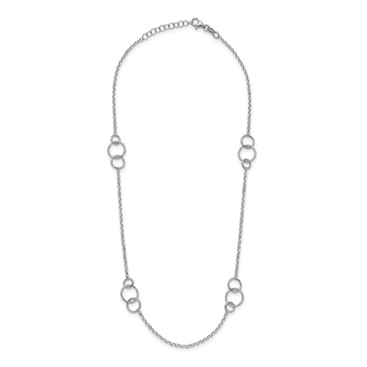 Sterling Silver 18-Inch Circles Necklace