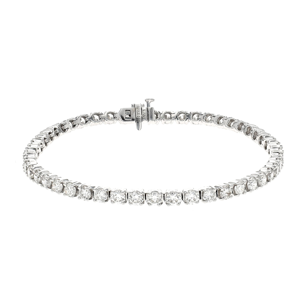 18K Yellow Gold Classic Diamond Ribbed Tennis Bracelet - Josephs Jewelers