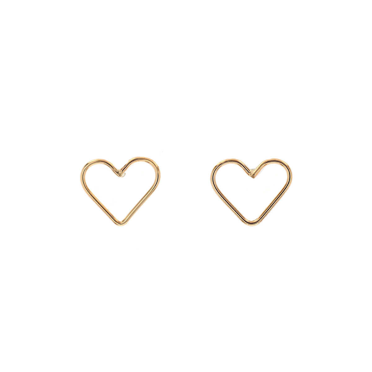 Gold Filled Open Heart Earrings