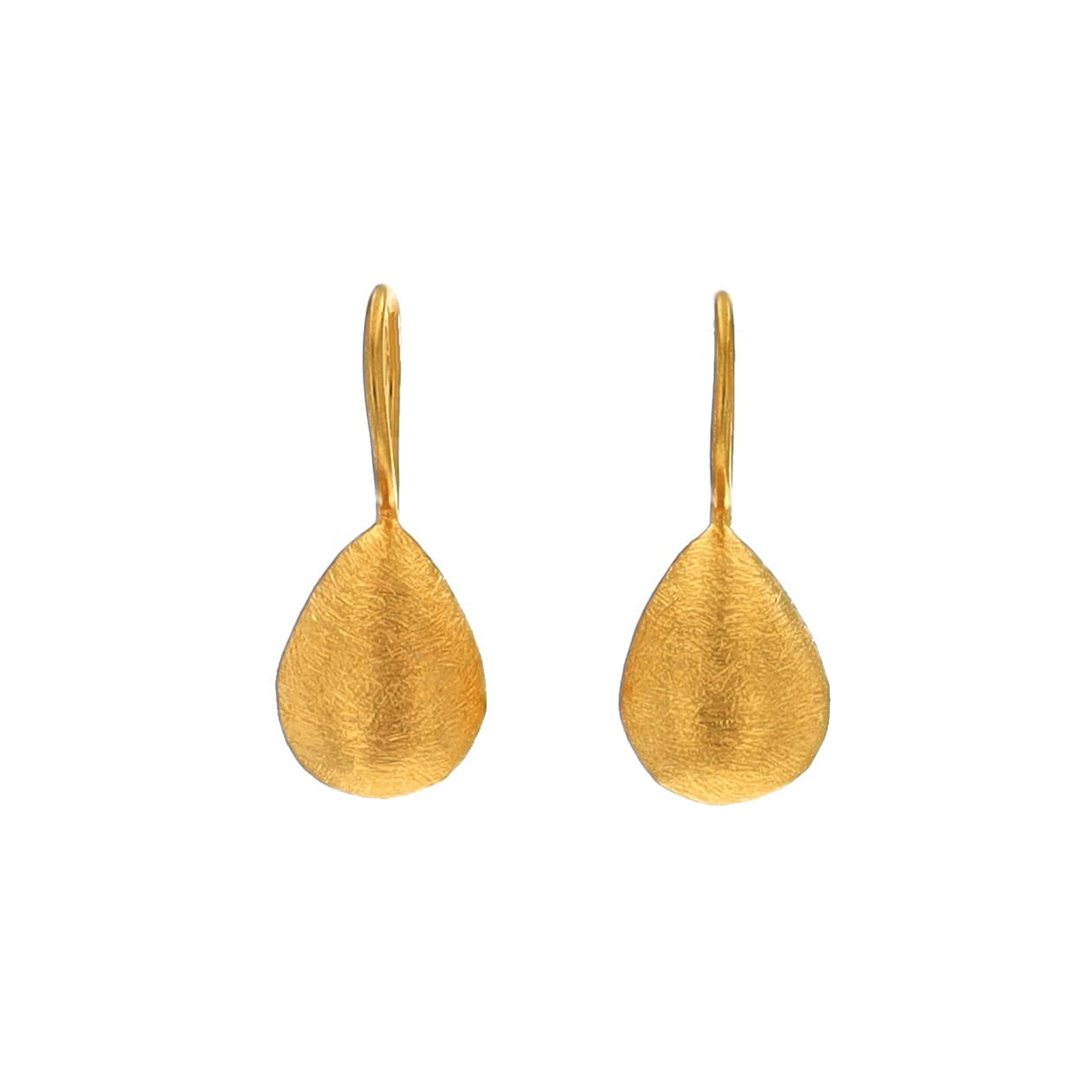 Yellow Gold Plated Pear Shaped Earrings