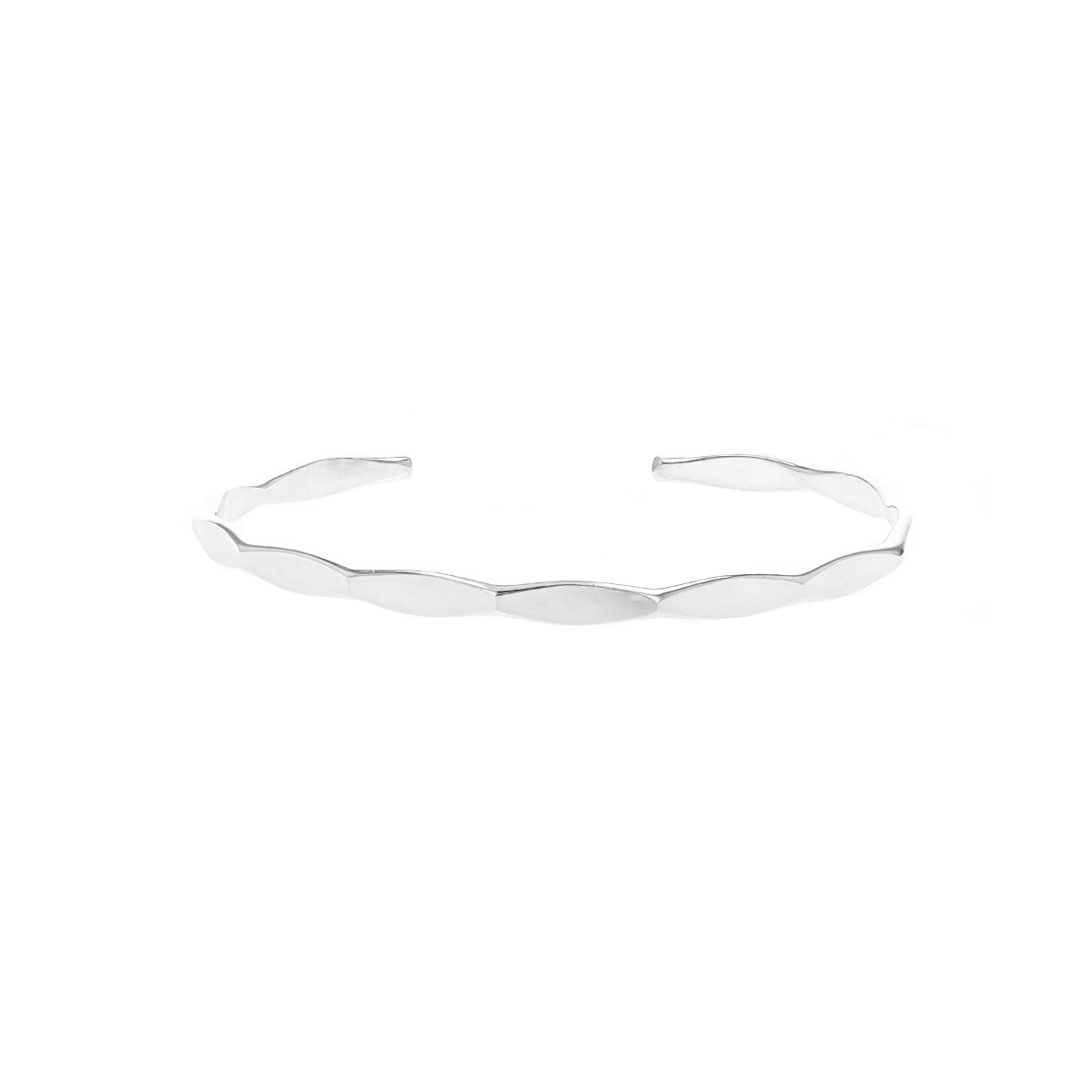 Sterling Silver Scalloped Cuff Bracelet