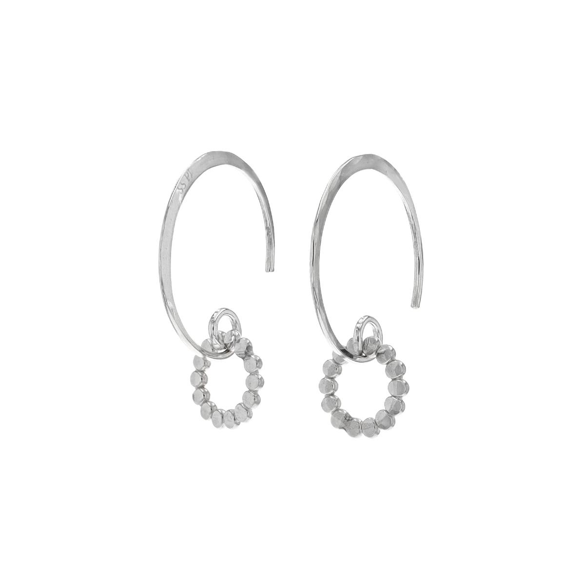 Sterling Silver Beaded Dangle Earrings