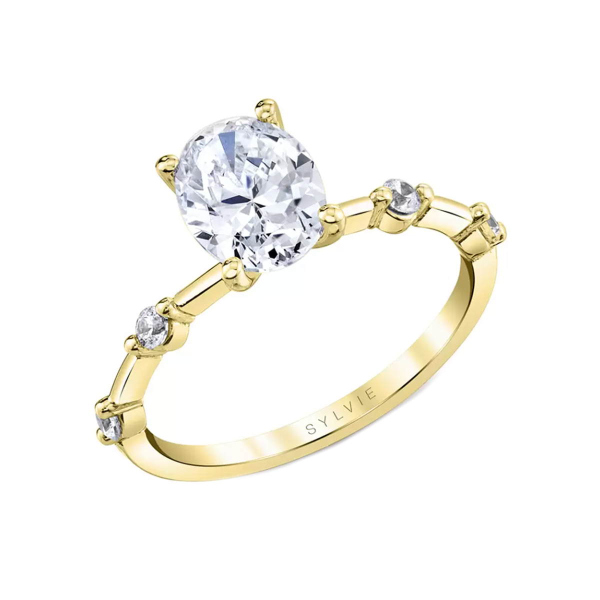 14K Yellow Gold Diamond Engagement Ring Mounting