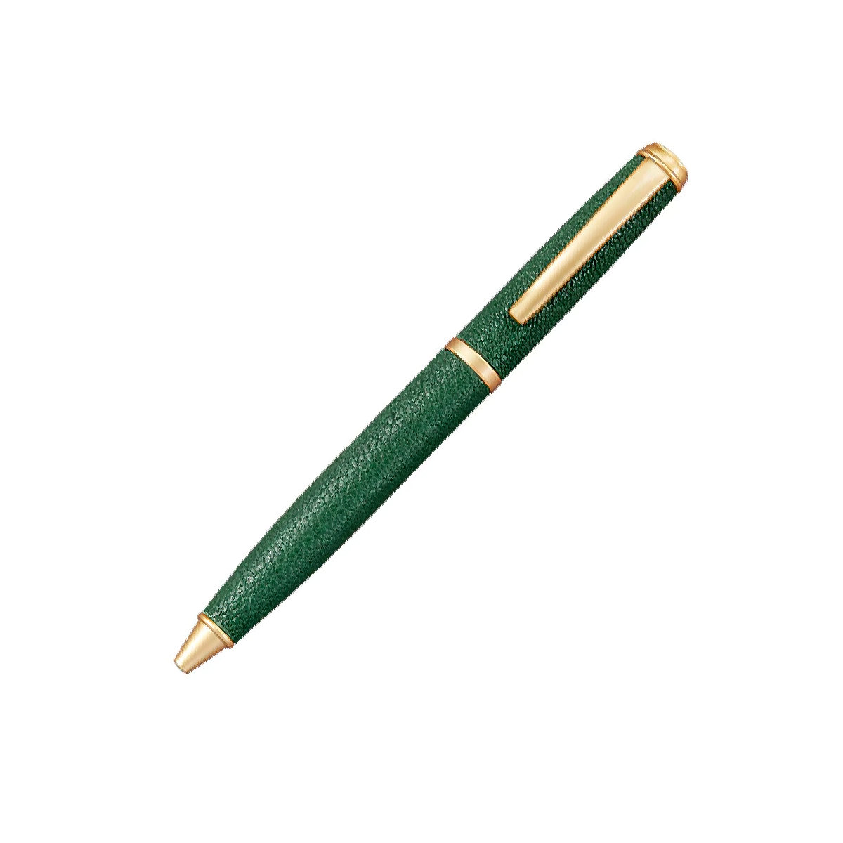 Graphic Image - Green Goatskin Leather Wrapped Pen