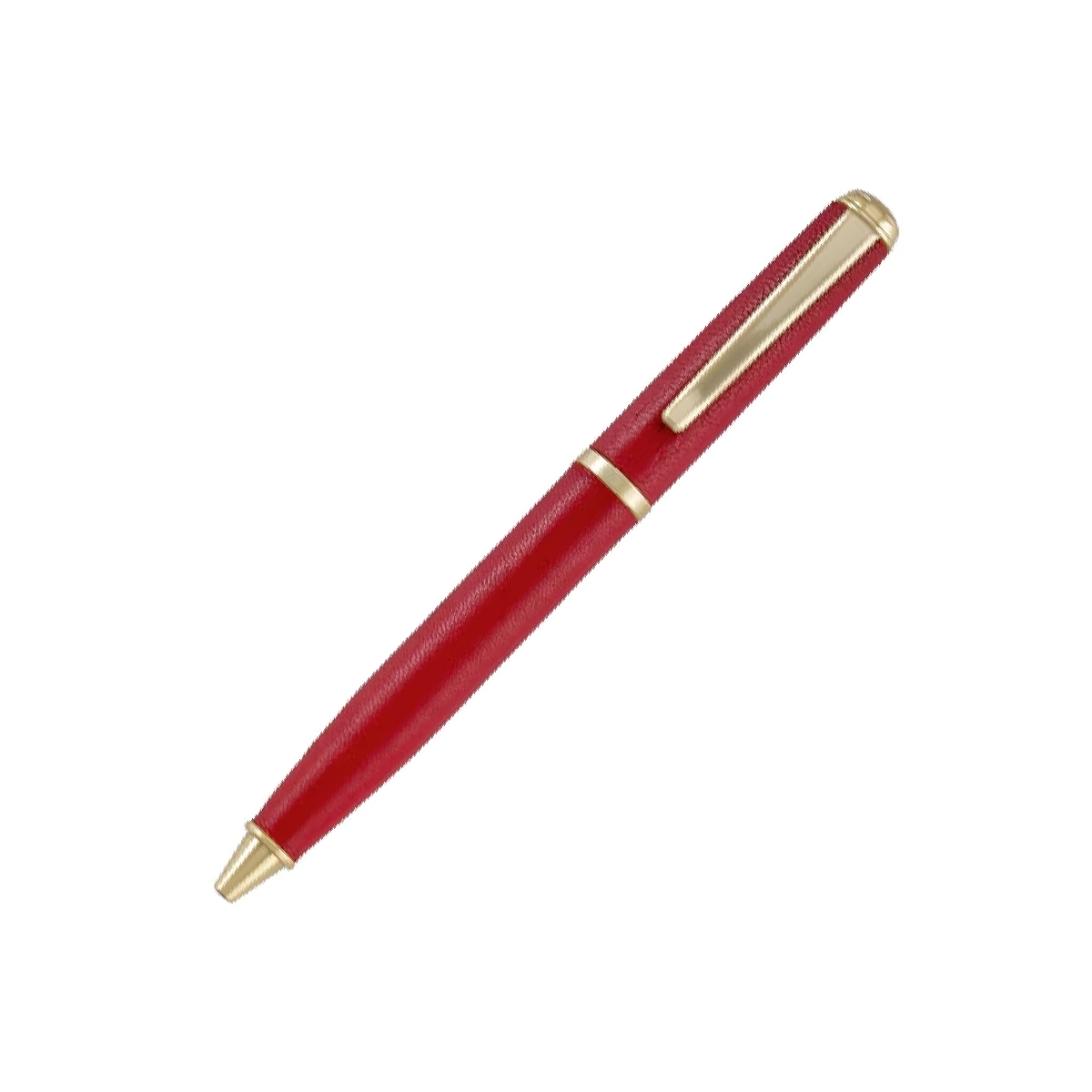 Graphic Image - Red Traditional Leather Wrapped Pen