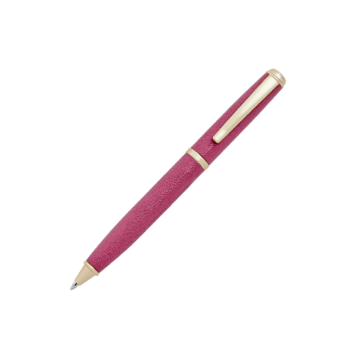 Graphic Image - Pink Pebble Goatskin Leather Wrapped Pen