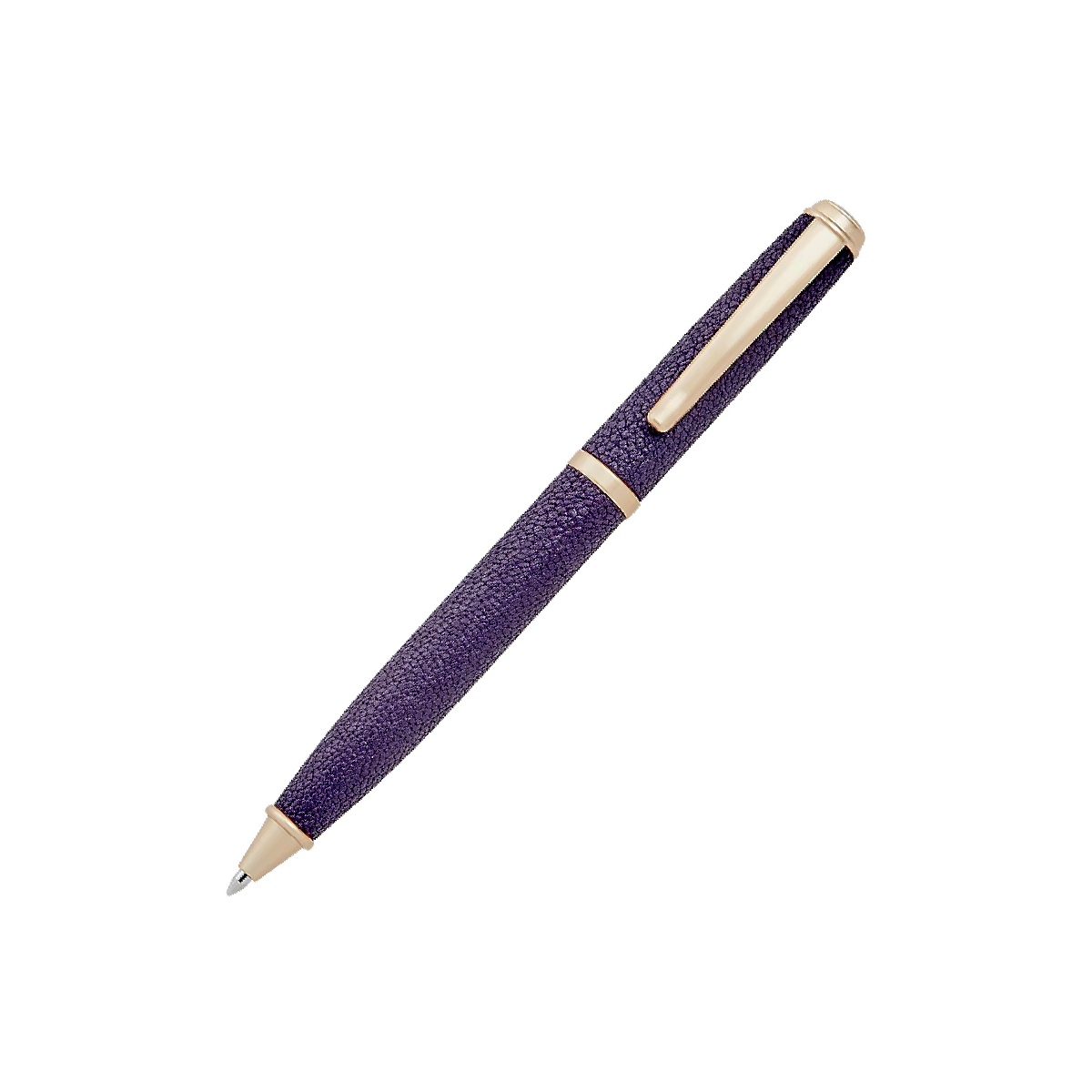 Graphic Image - Purple Goatskin Embossed Leather Wrapped Pen