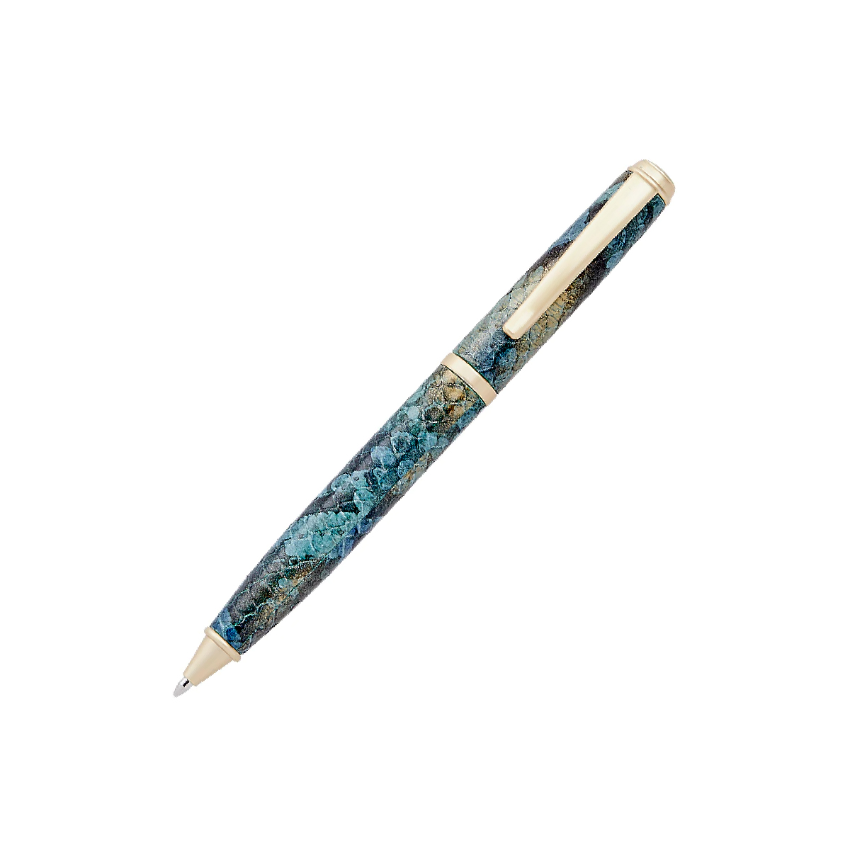 Graphic Image - Peacock Embossed Python Leather Wrapped Pen