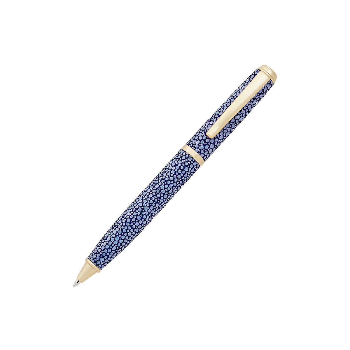 Graphic Image - Sapphire Pebble Shagreen Leather Wrapped Pen