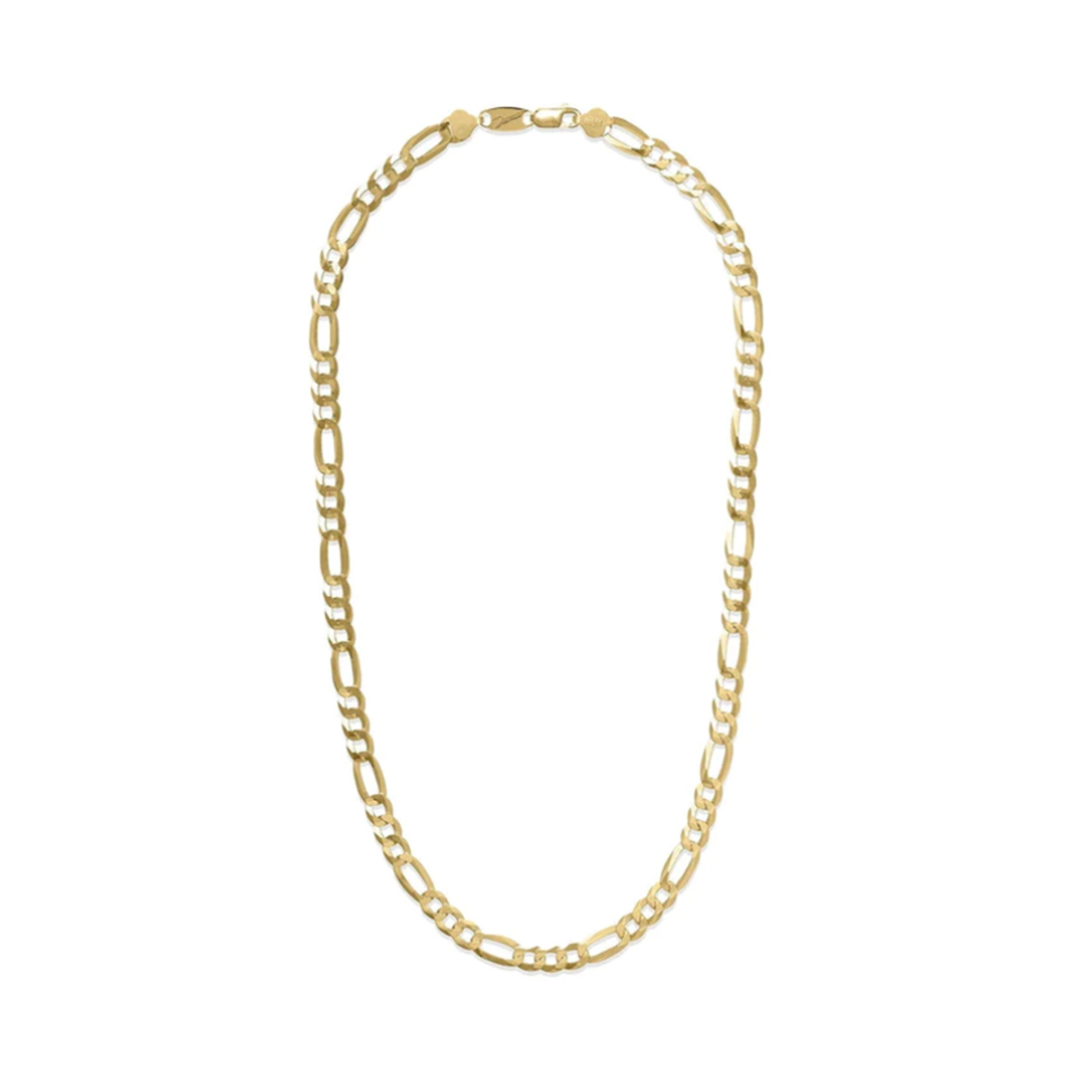 Stainless Steel Gold Plated 22" Figaro Chain