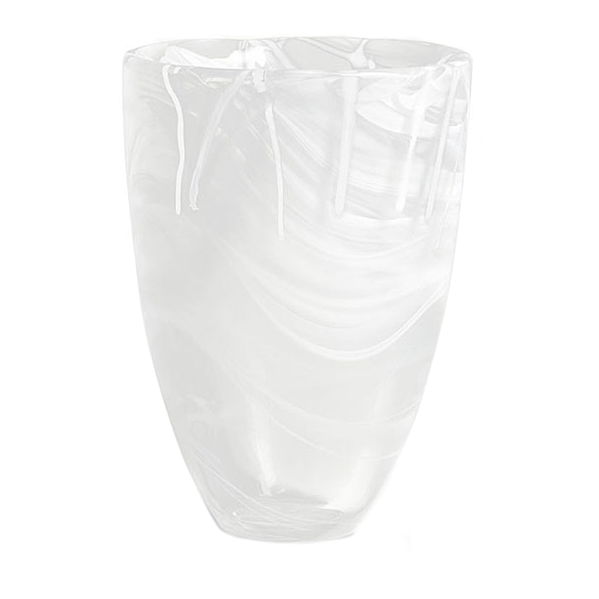 Kosta Boda Contrast 8" Vase White White