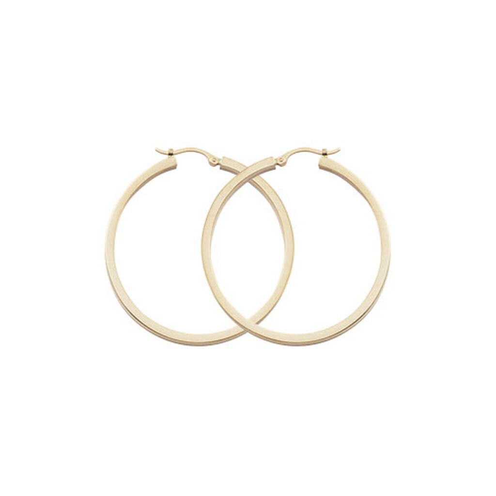 14k Yellow Gold Square Tube Hoops Josephs Jewelers 8374