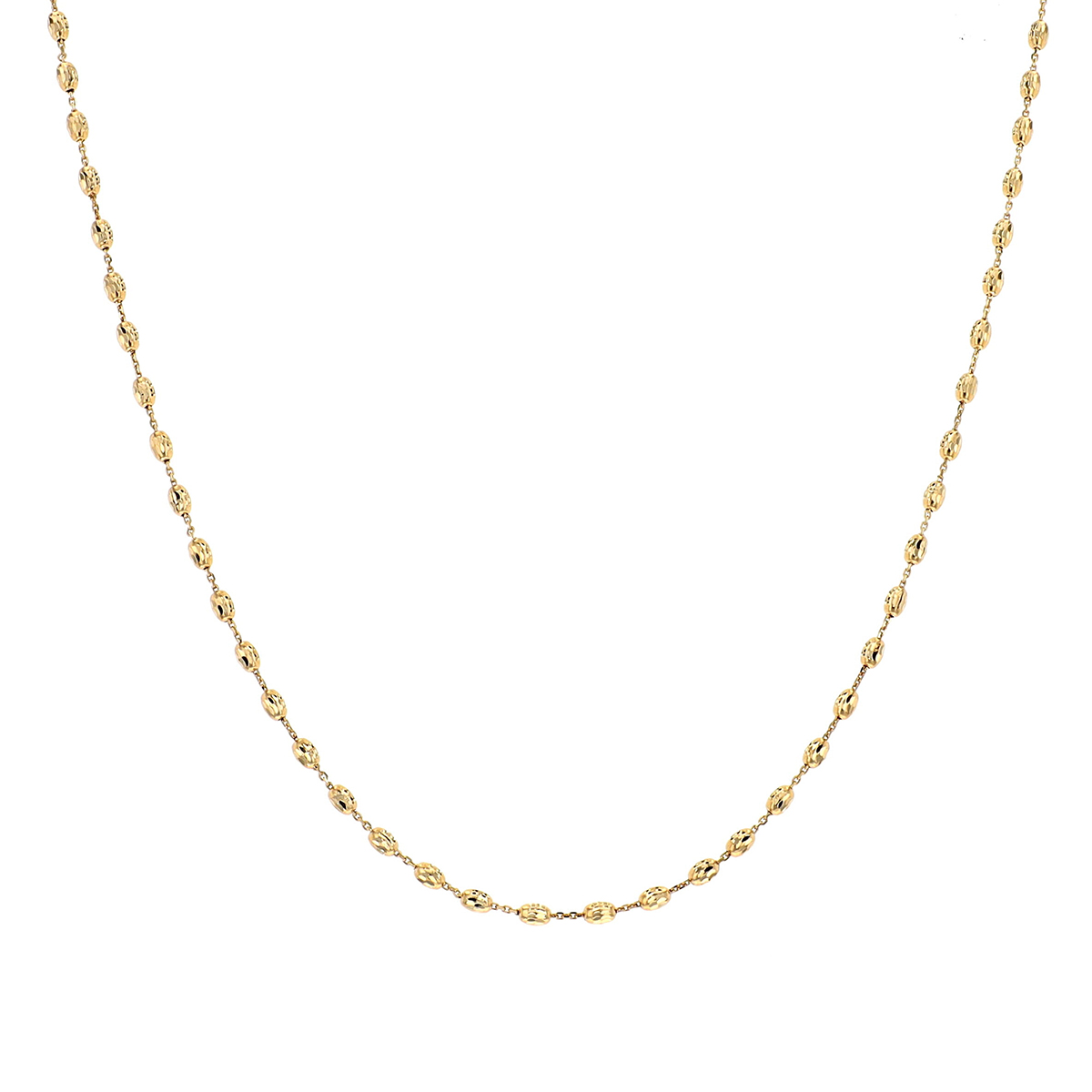 18K Yellow Gold Station Necklace