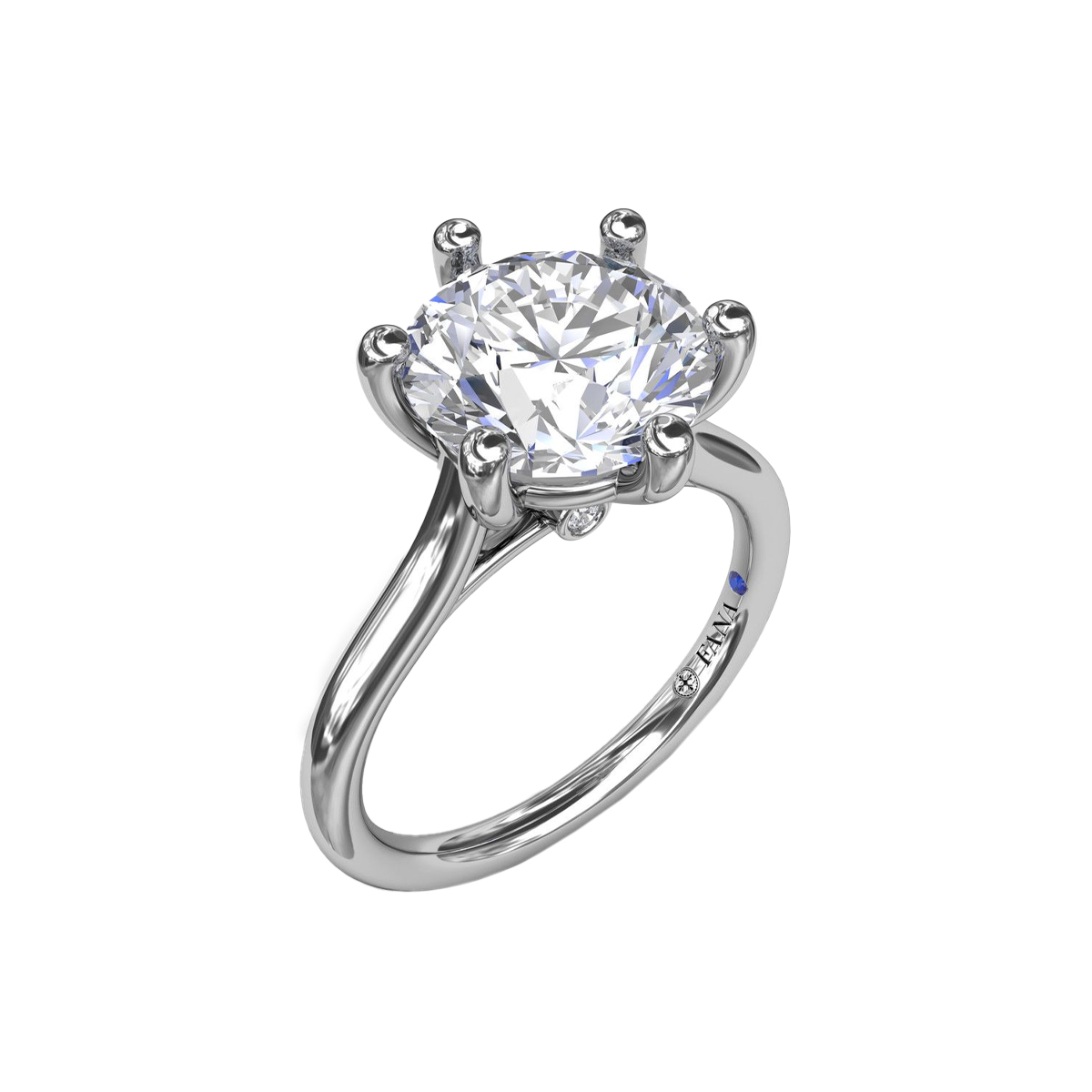 14K White Gold 2 Carat Diamond Engagement Ring Semi-Mounting