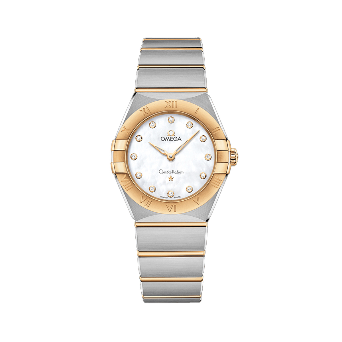 Stainless Steel And 18K Yellow Gold Omega Constellation