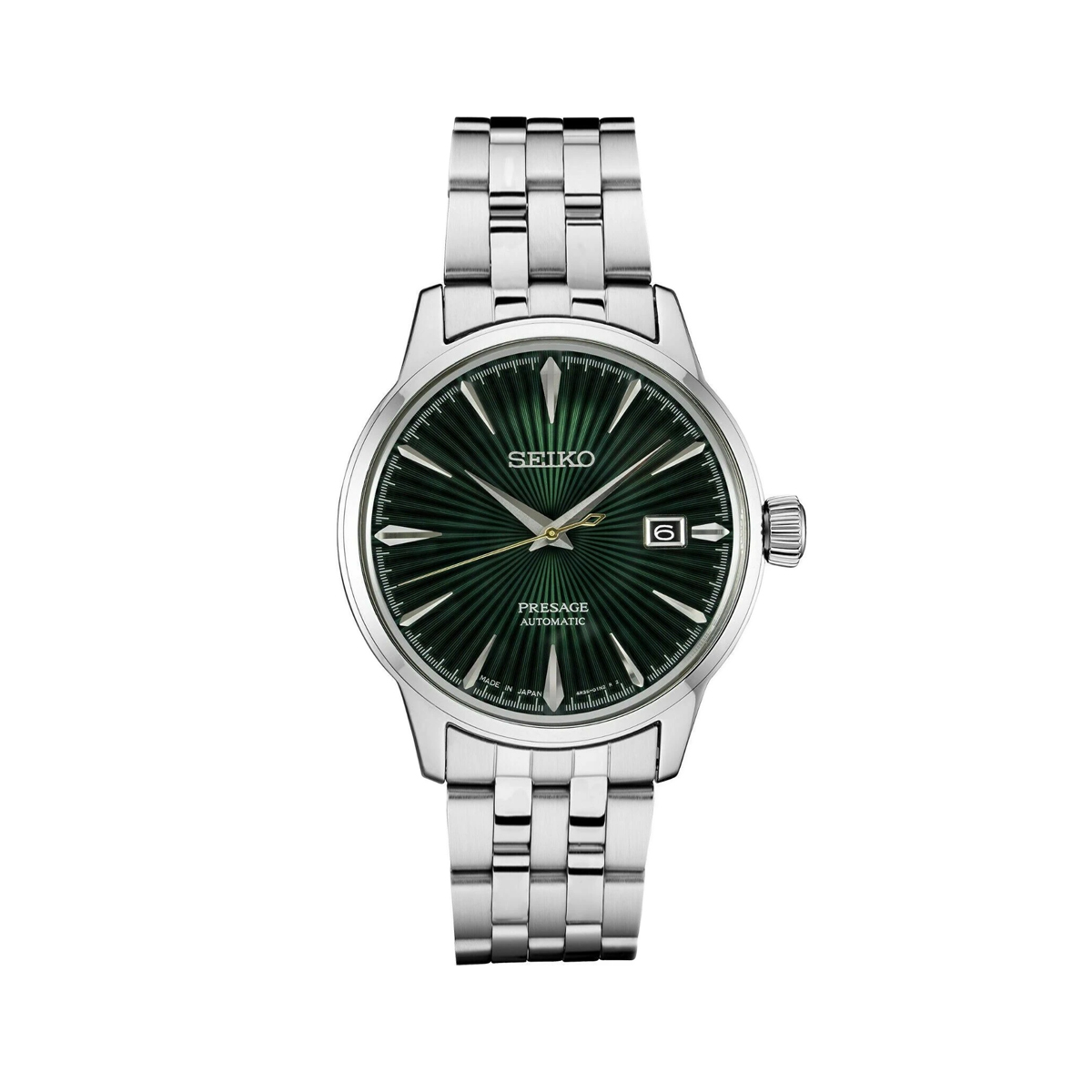 Seiko Stainless Steel Green Presage Cocktail Watch