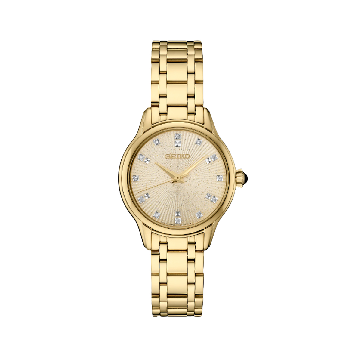 Stainless Steel Yellow Gold Plated Seiko Diamonds Collection Watch