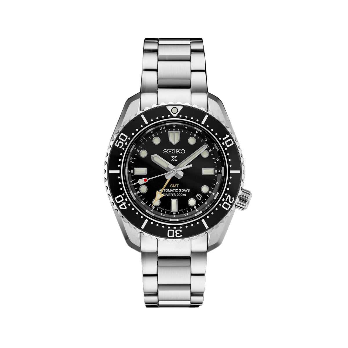 Stainless Steel Seiko Luxe Prospex 1968 Heritage Divers GMT