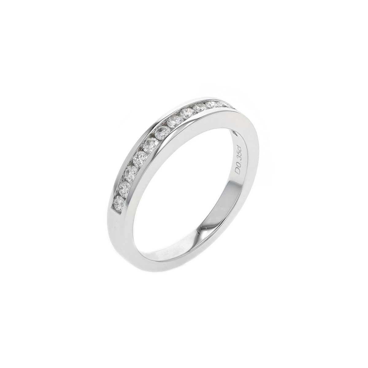 Platinum Channel-Set Diamond Wedding Band