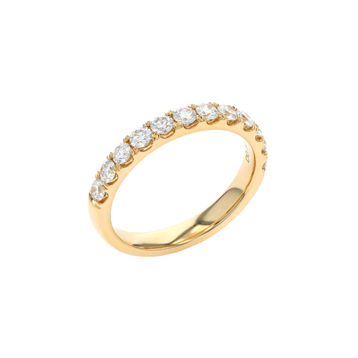 14K Yellow Gold Prong-Set Diamond Wedding Band