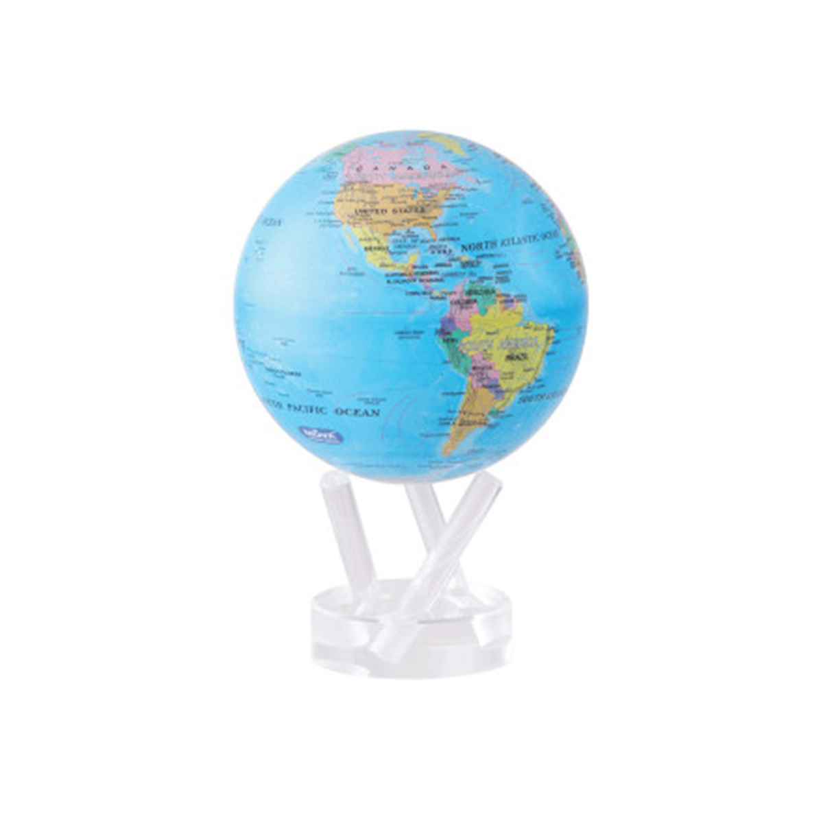 Mova - Blue Political Map World Globe 4.5"