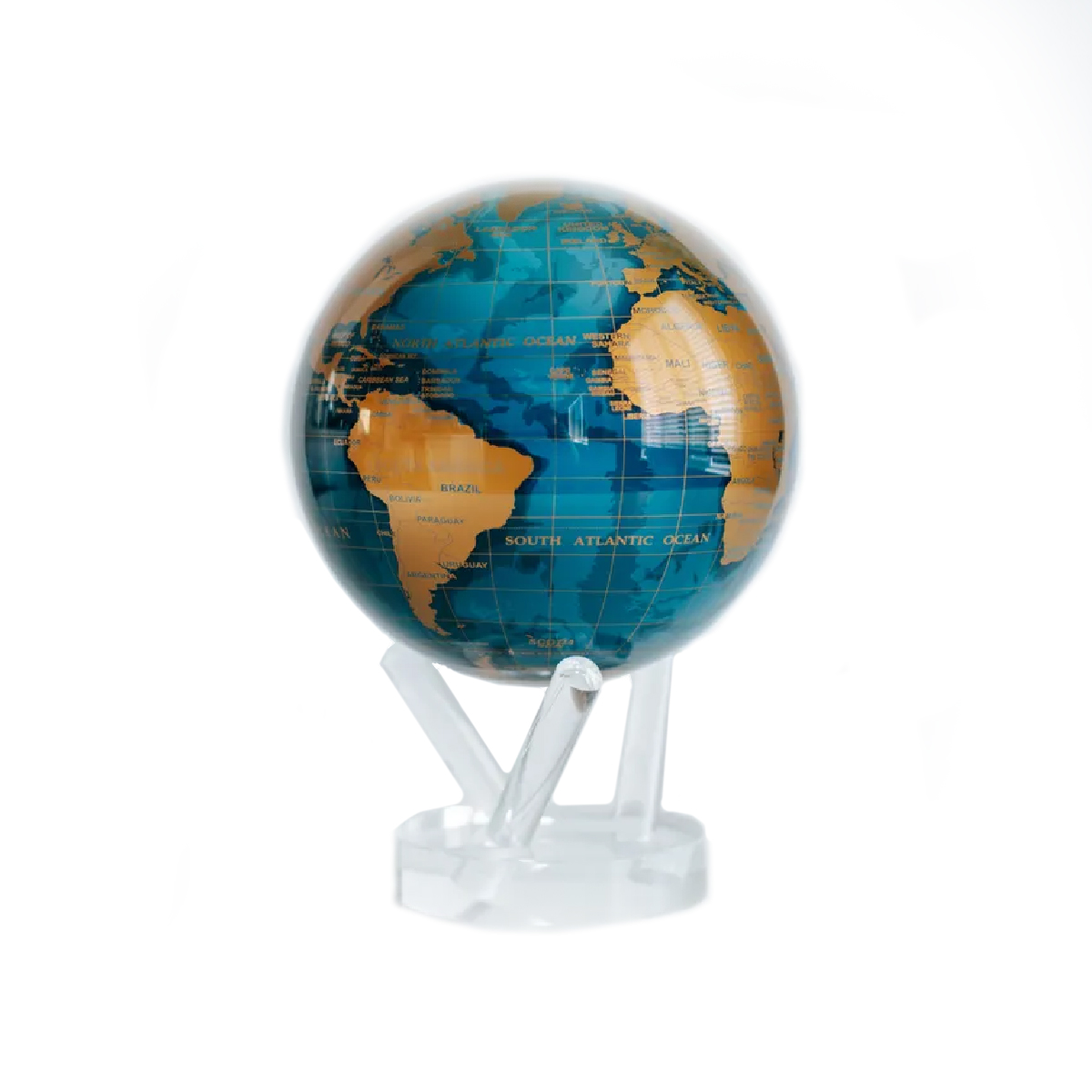 Mova - Blue & Gold Globe 6"