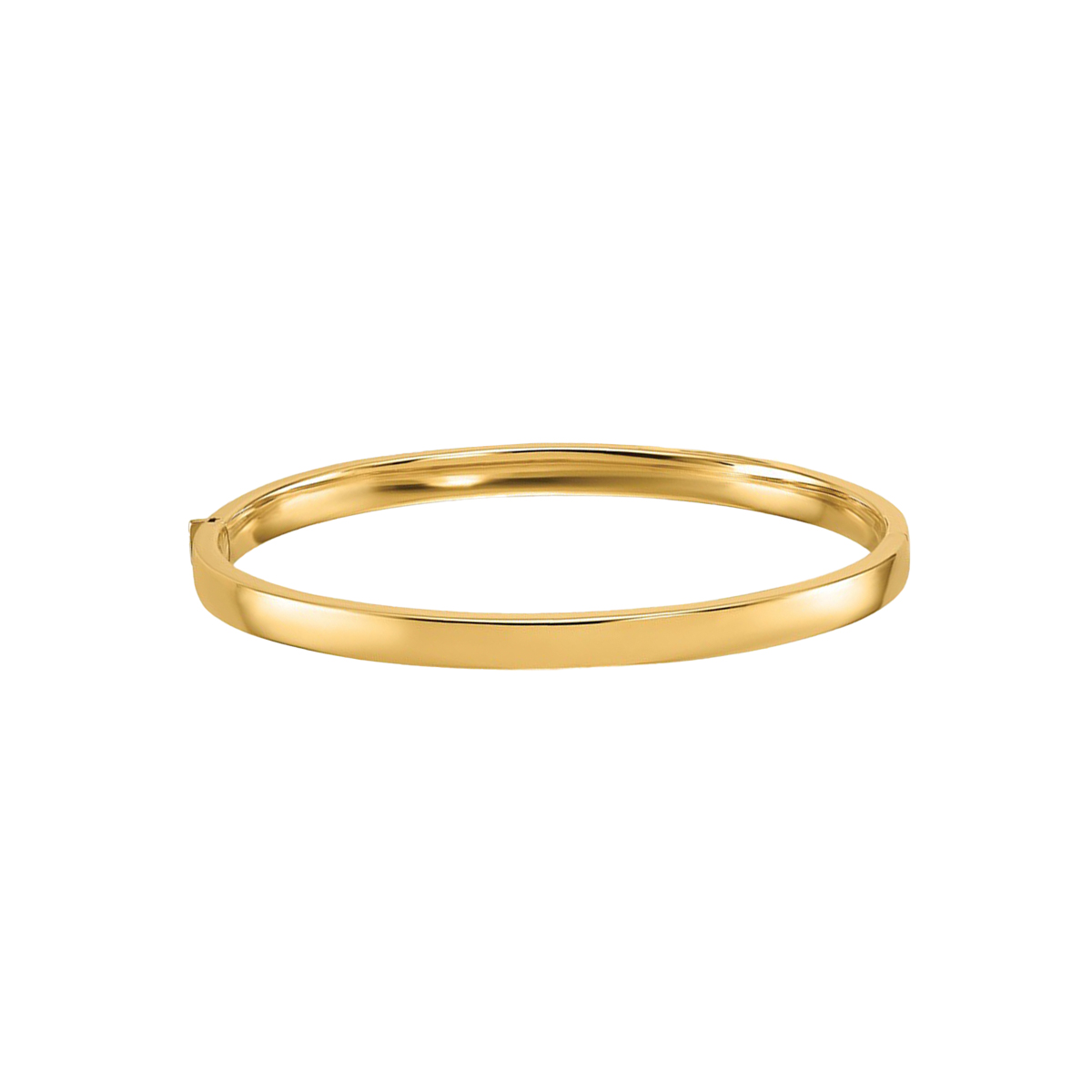 14K Yellow Gold Square Tube Bangle Bracelet