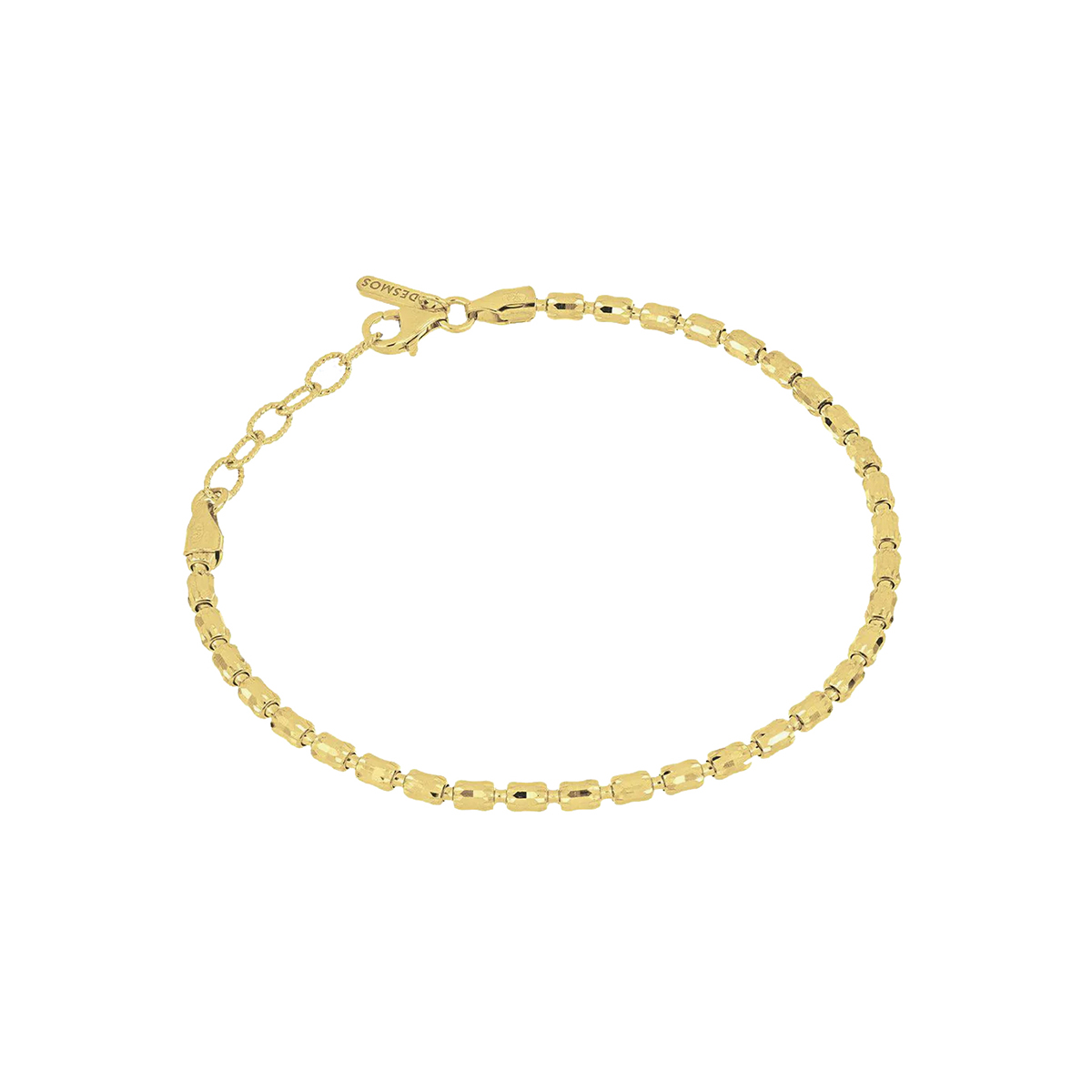 18K Yellow Gold Barrel Moon Bracelet