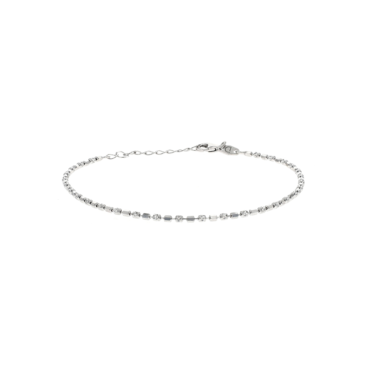 18K White Gold Disco Design Bracelet