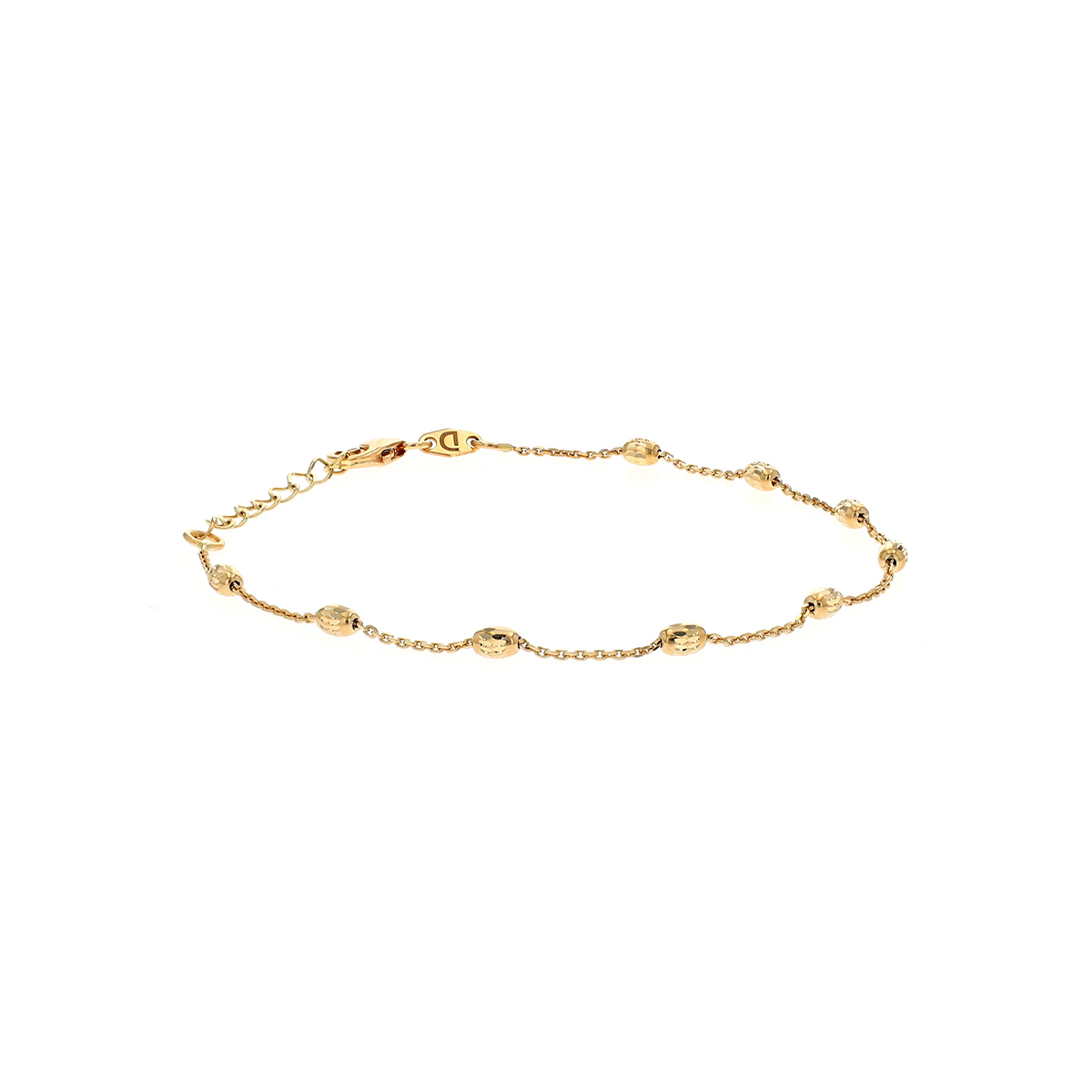 18K Yellow Gold Station Bracelet