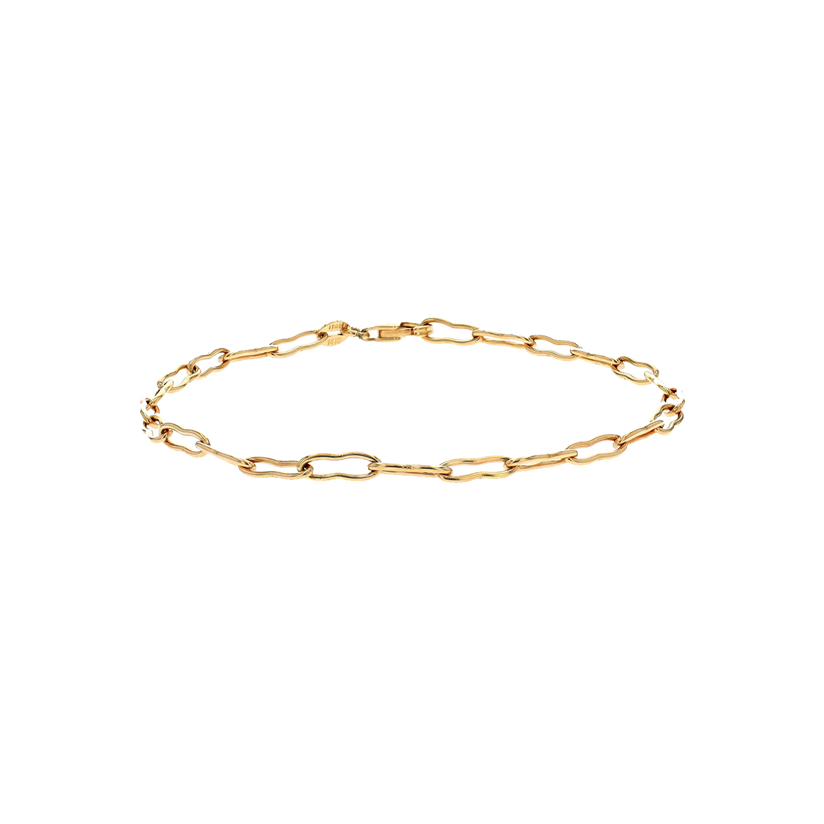 14K Yellow Gold Fancy Link Bracelet