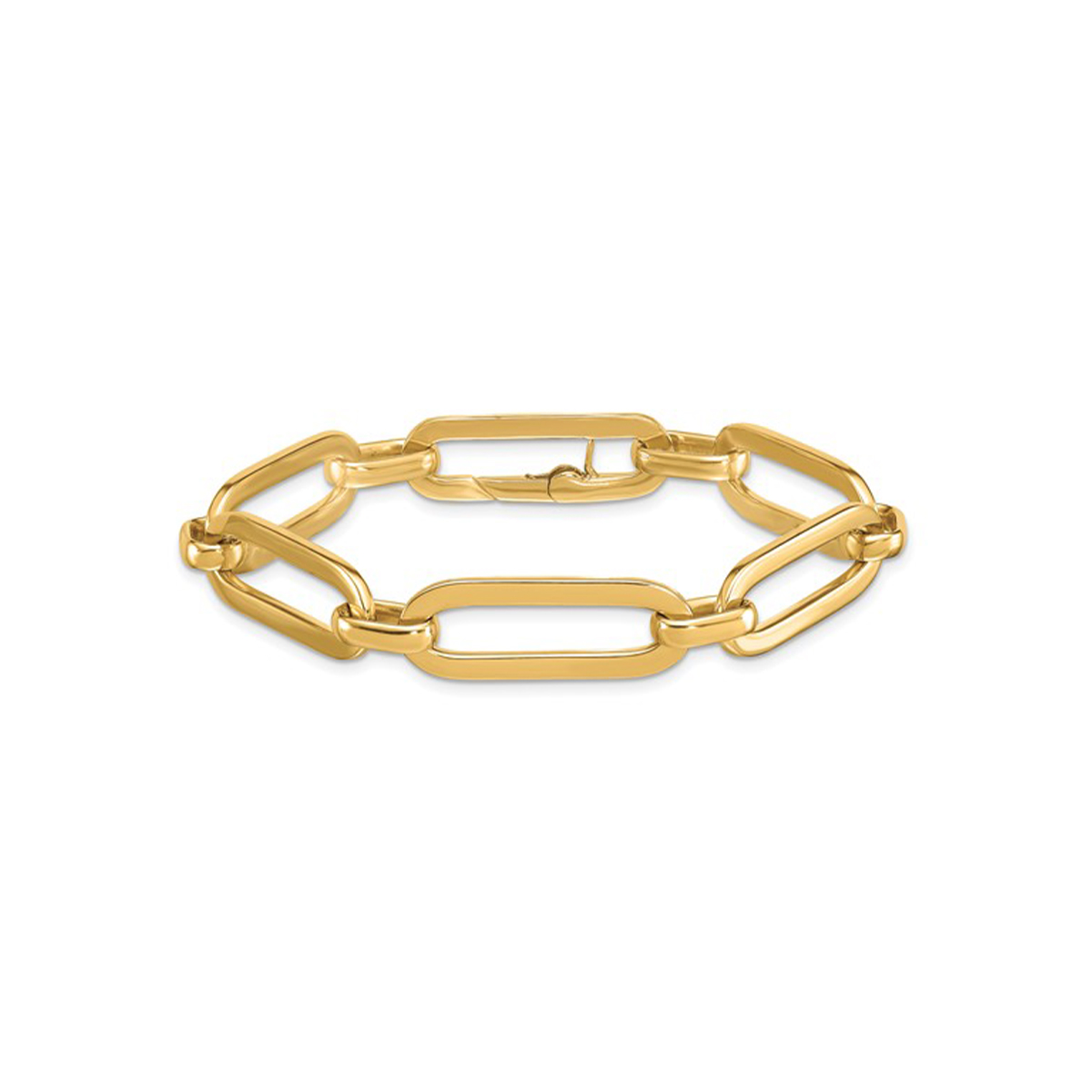 18K Yellow Gold 10 mm Oval Link Bracelet