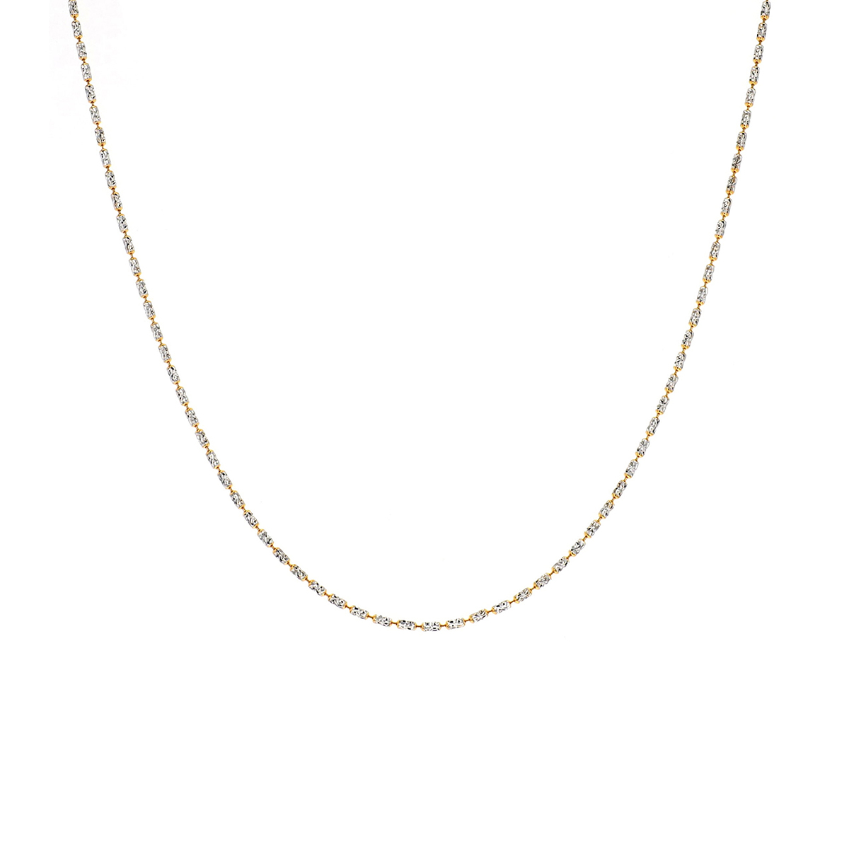 18K Two-Tone Diamond-Cut Candy Chain