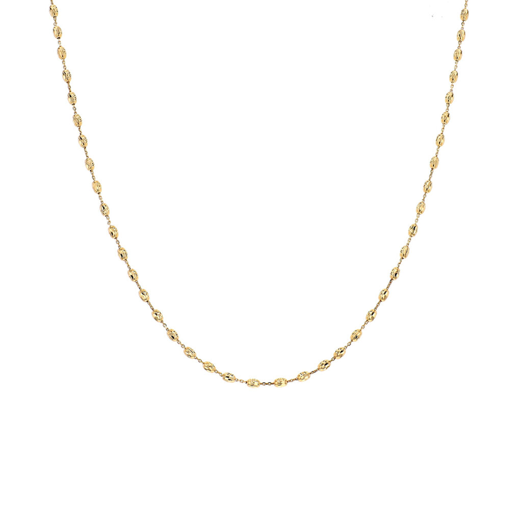 18K Yellow Gold Station Necklace