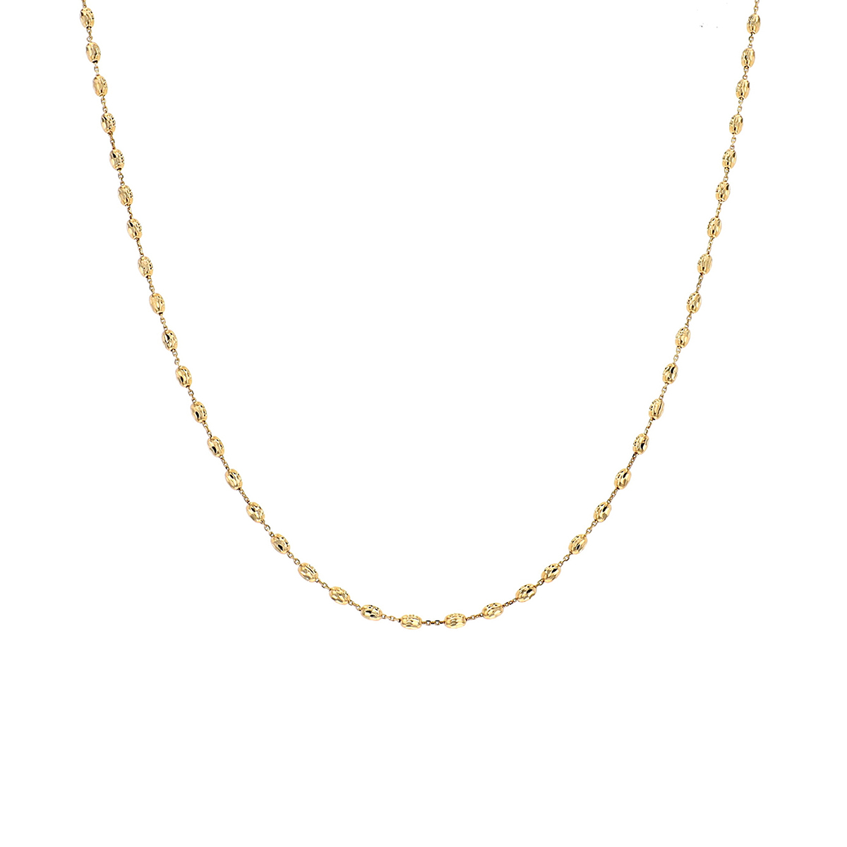 18K Yellow Gold Station Necklace