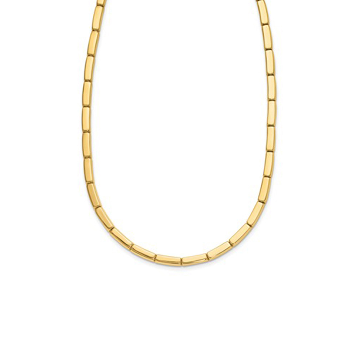 14K Yellow Gold Bar Link Necklace