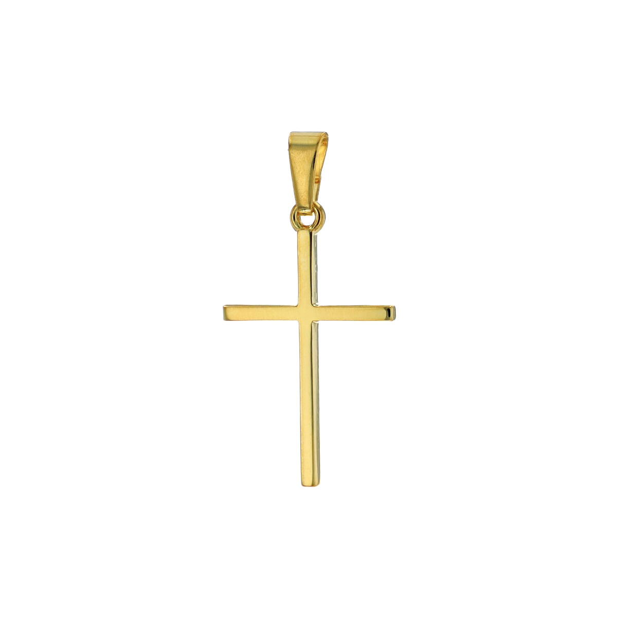 14K Yellow Gold 19 x 12 mm Cross Pendant