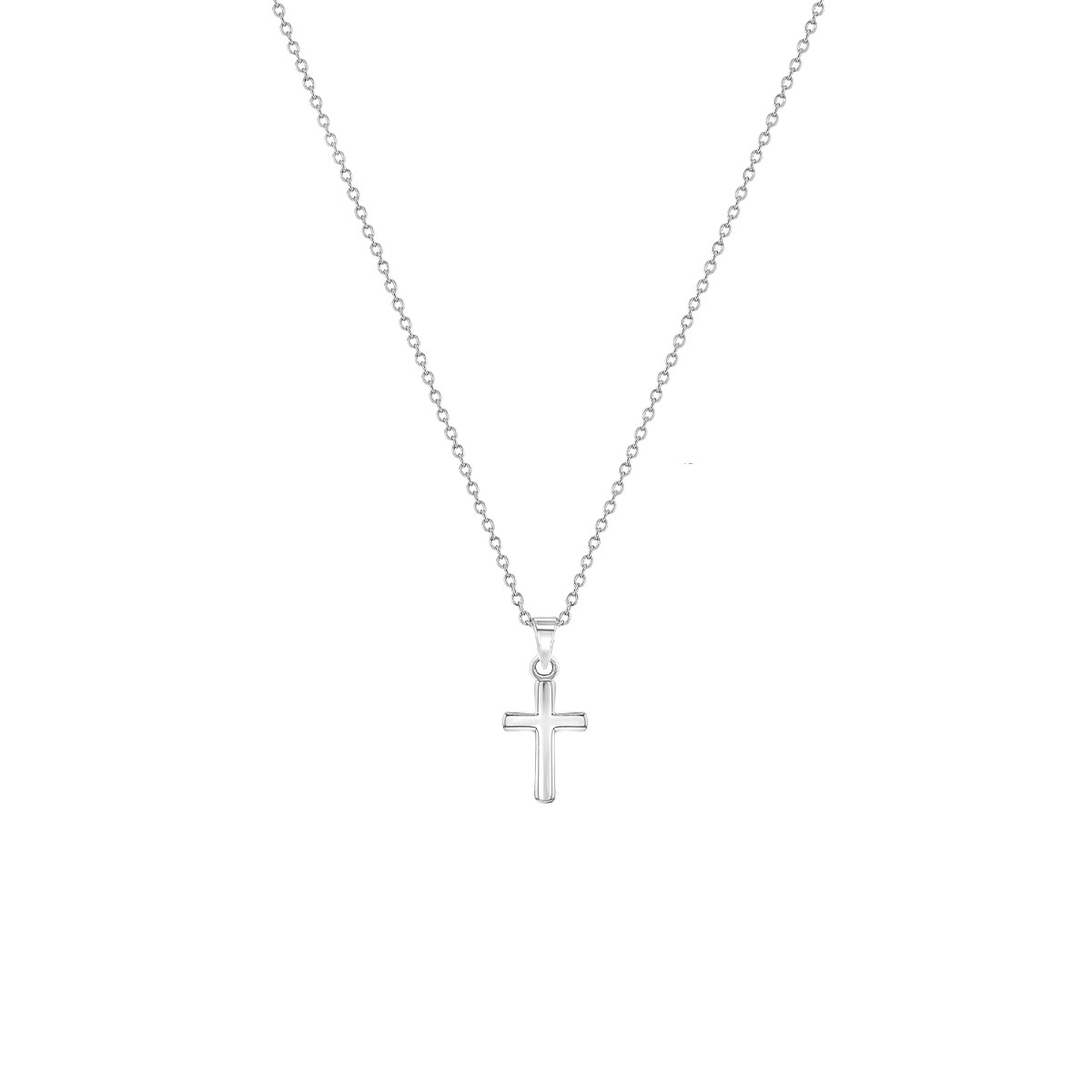 Children's Sterling Silver Cross Pendant with Chain