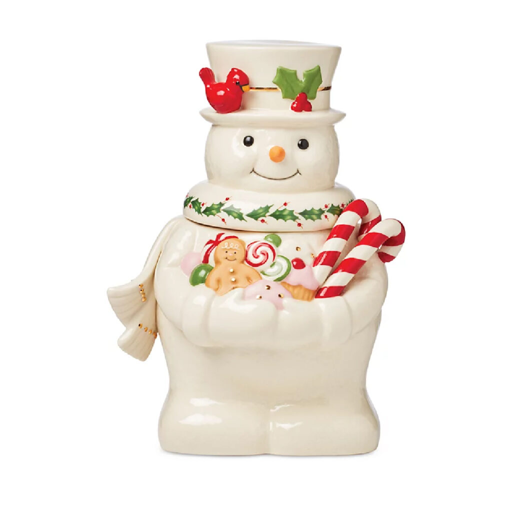 Orders New Lenox Happy Holly Days Snowman Salt & Pepper Shaker Set, Ivory Gold Holly